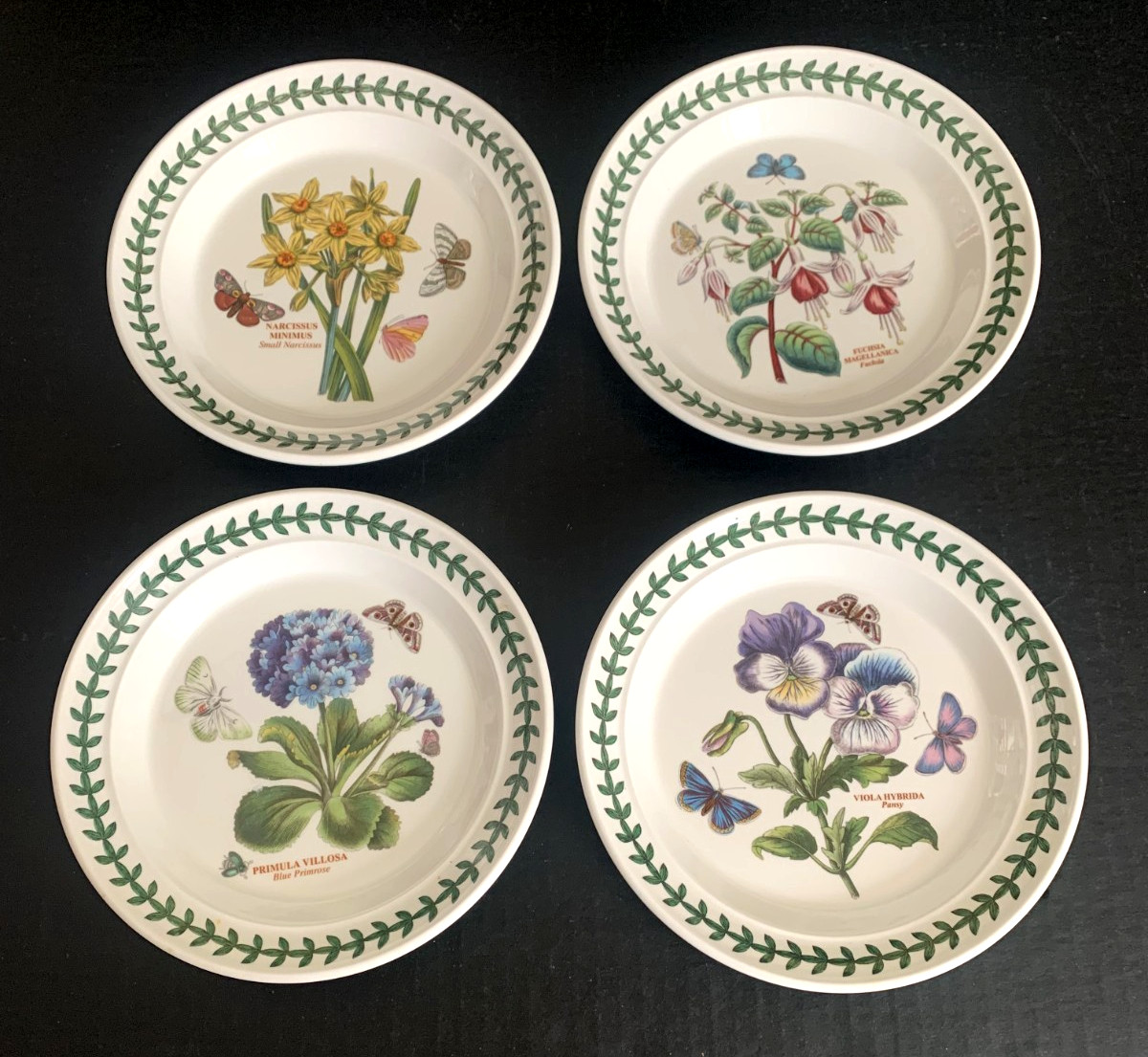 Portmeirion Botanic Garden 7.25″ Bread & Butter Dessert Plates Mix Set 4