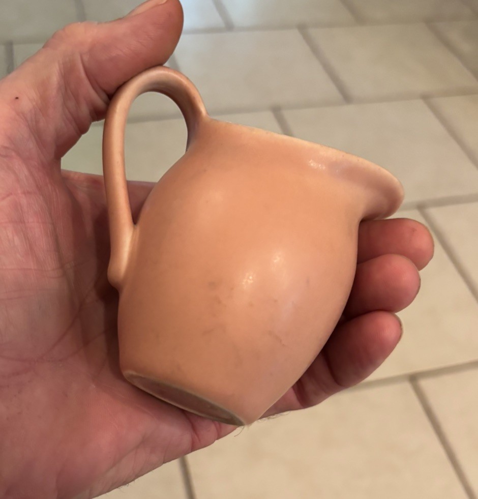 ROOKWOOD MATTE PINK CREAM PITCHER ORIGINAL 1933 VGC RARE OLD