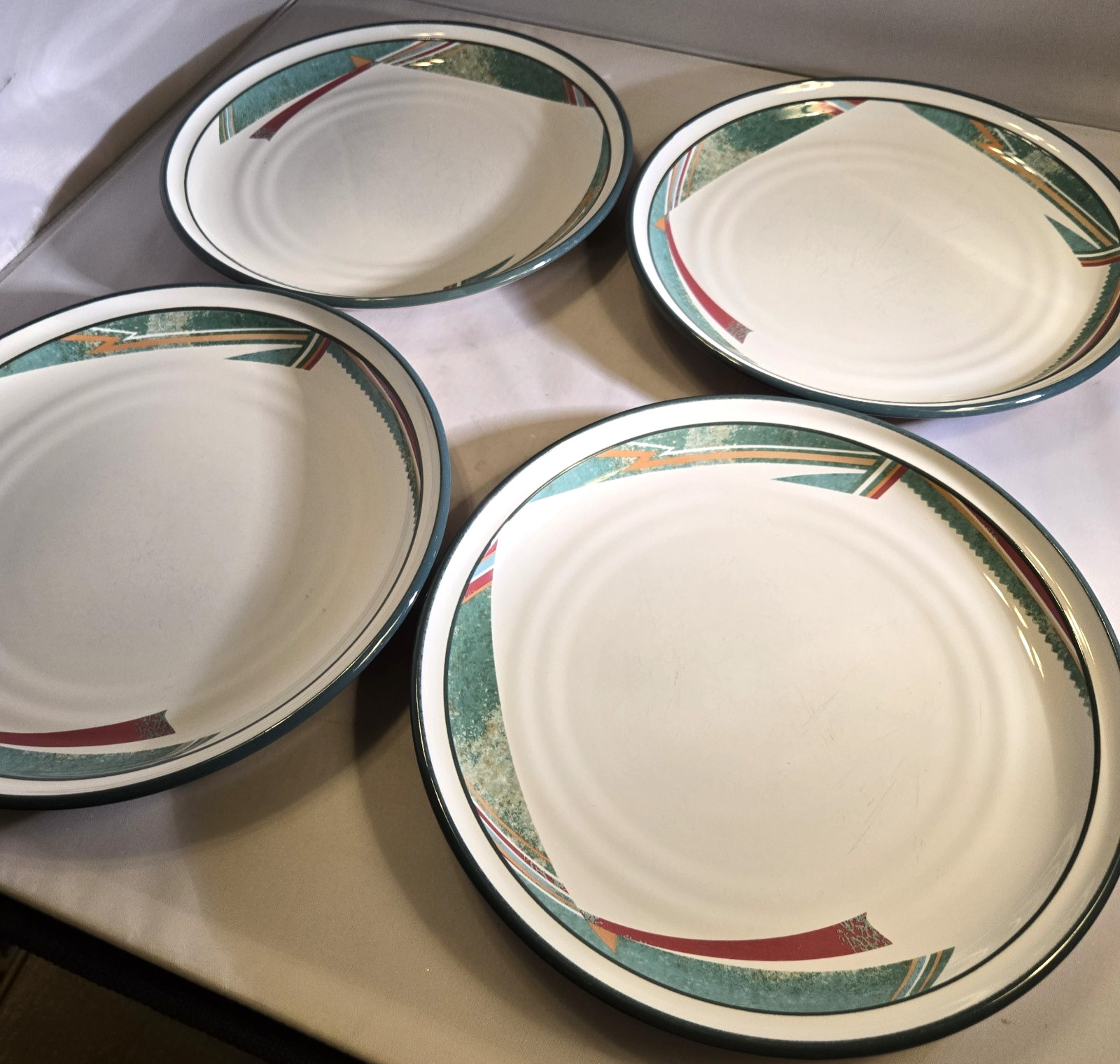 Noritake NEW WEST 8696 Dinner Plate 10 3/8” Southwestern Lot of 4