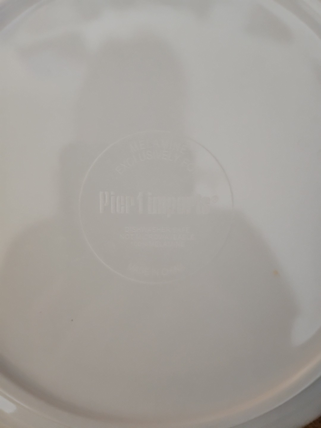 Pier 1 Imports Butterfly Floral 100% Melamine Salad Plates Round 8.5” SET OF 4