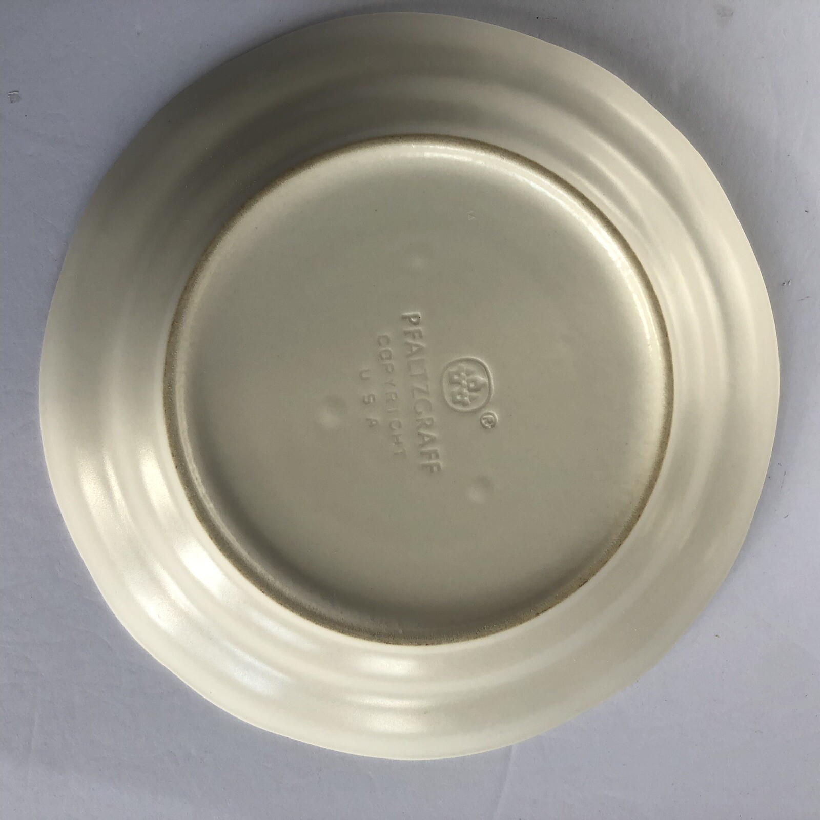 Vintage Pfaltzgraff Tea Rose Salad Plates 7.25″ USA Stoneware Ivory Set of 5