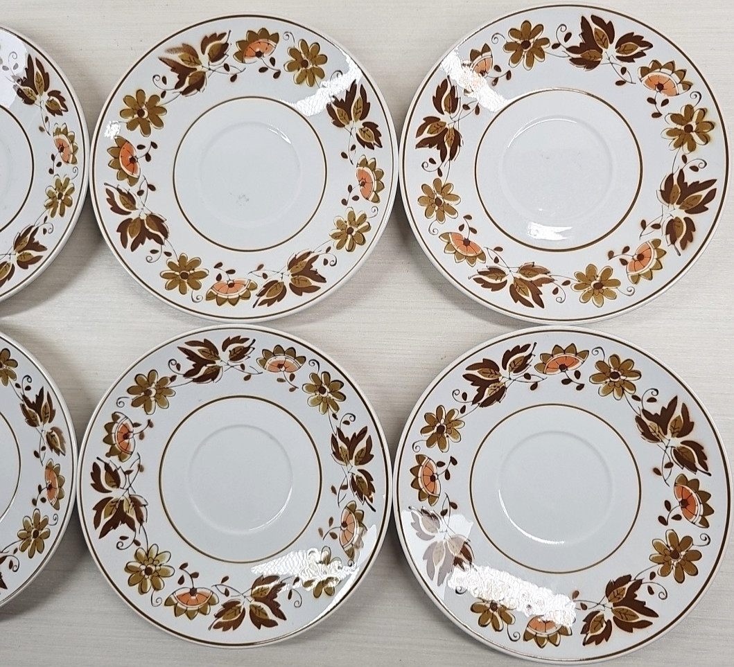 15 Pc Mikasa West Wood Cup Saucer Creamer Sugar Lid Set Vintage Floral Retro Lot
