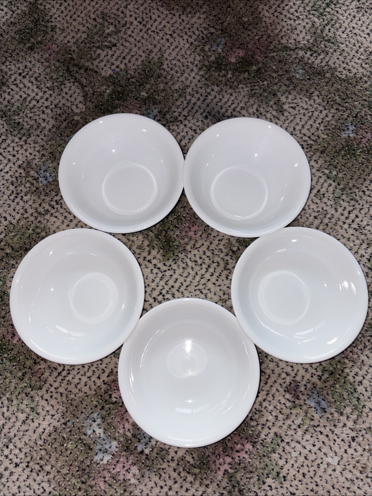 Set of 6 Crazy Daisy Spring Blossom Corning Corelle Berry dessert Bowls 1970s