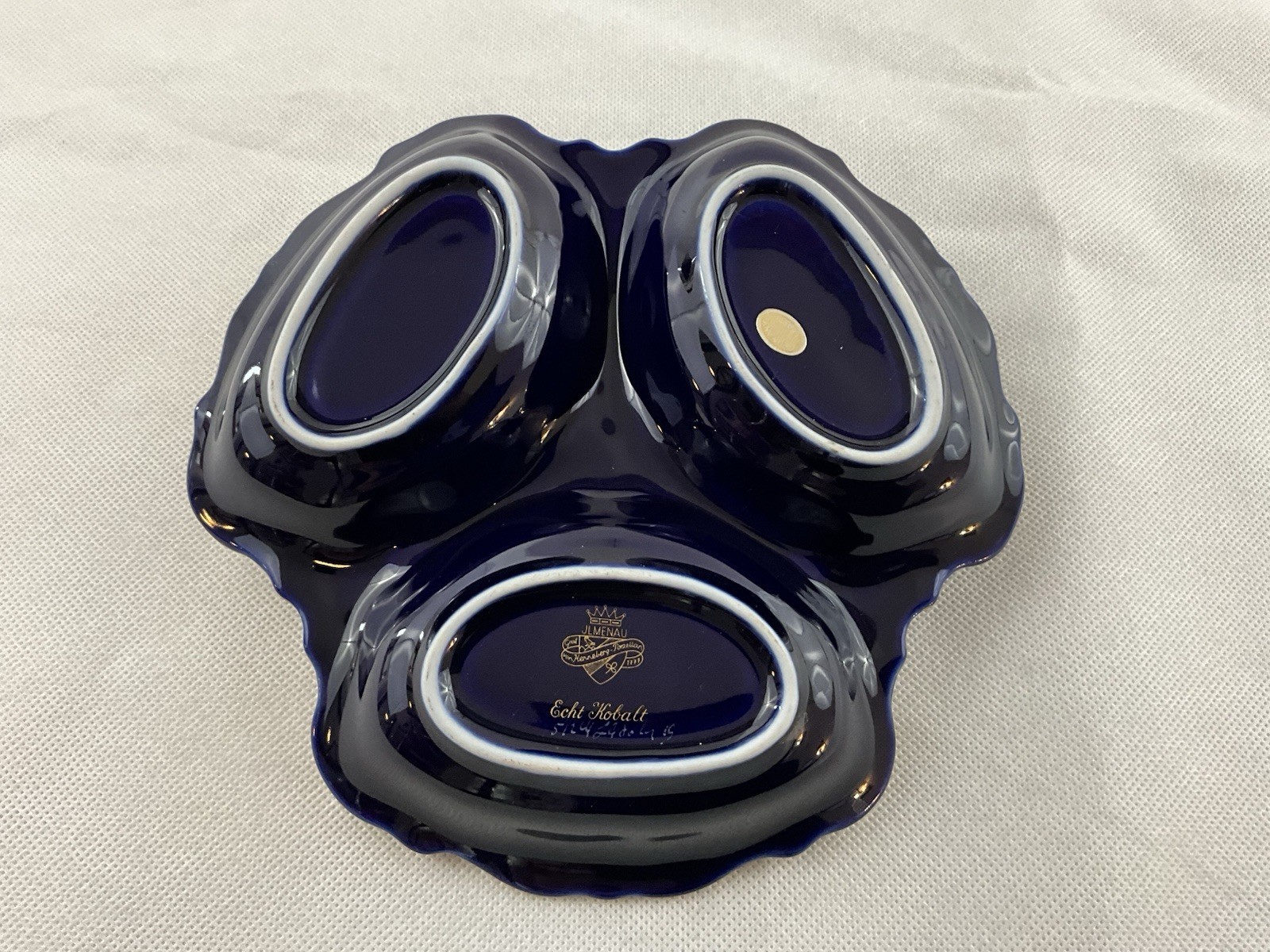 Jimenau Graf Von Henneberg Porzellan Echt Kobalt 1777 Kobalt Blue And Gold Dish