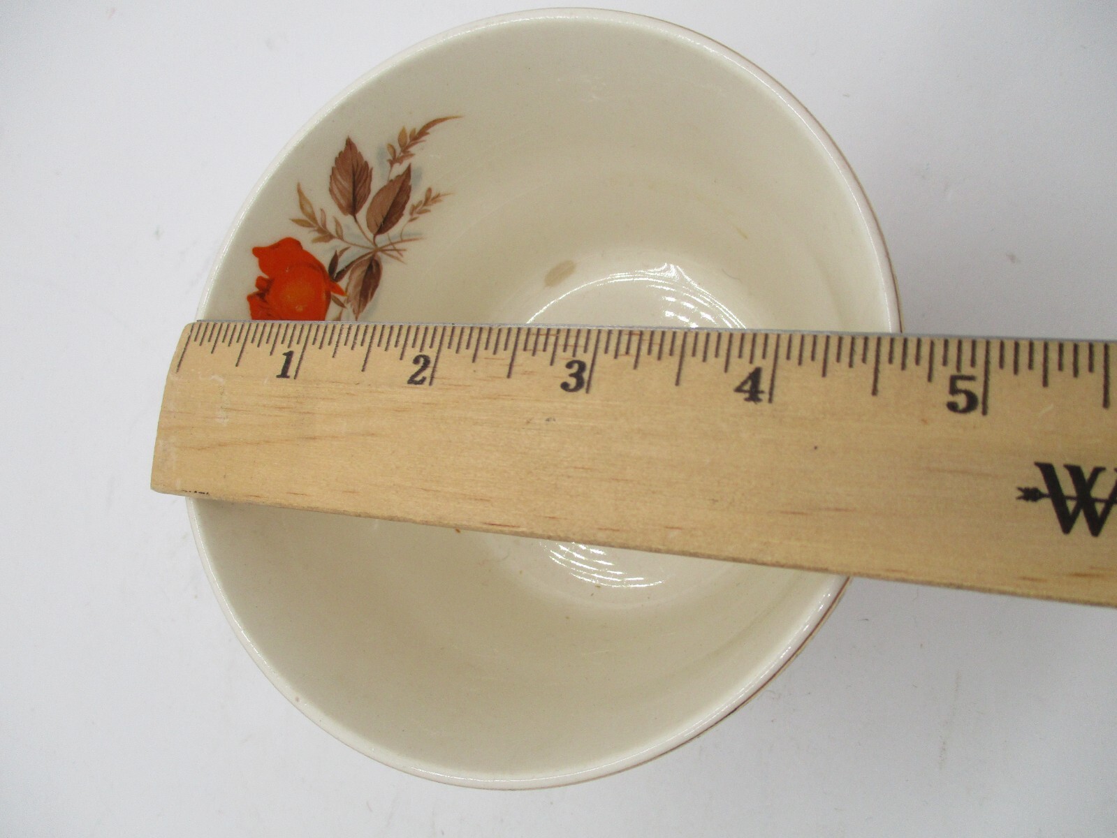 Triumph American Limoges-Vermillion Rose Small Bowl Sebring Ohio 22k