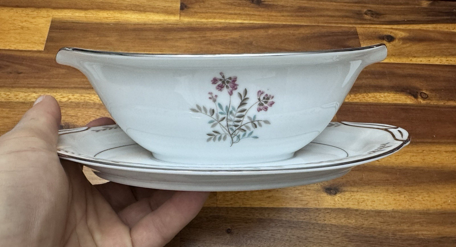 Vtg Noritake China 5608 “Bryce” 56 Piece Set – 8 Place Settings, Floral Pat. EUC