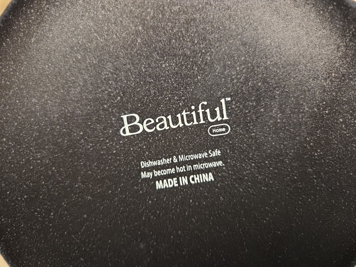 4 Home Beautiful Stoneware 10.25 In. Dinner Plate Set Matte Black