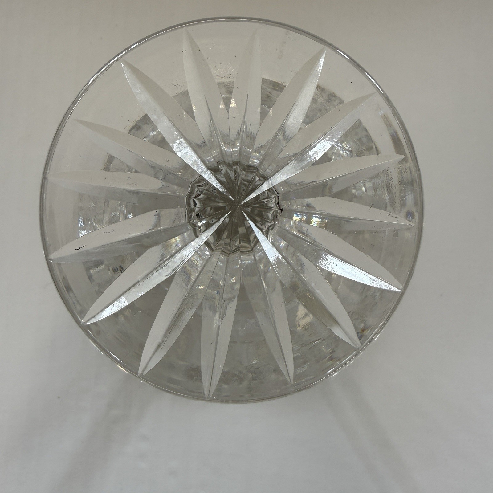 American Brilliant Period Cut Glass Pedestal Compote Bowl 6″ Scallop Sawtooth