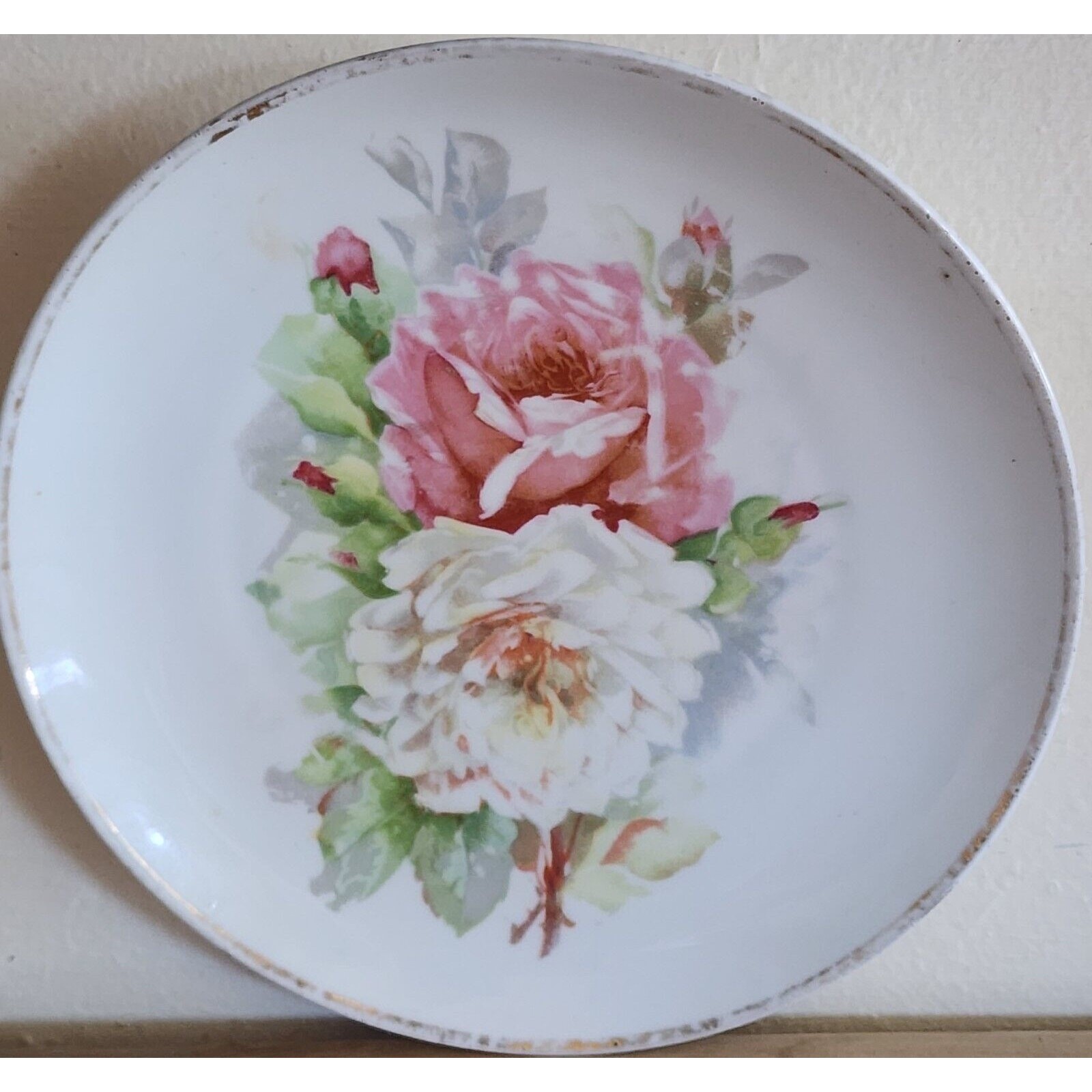 1899-1918 Antique Floral Hand Painted Plate 8 3/4″ O & E G Royal Austria