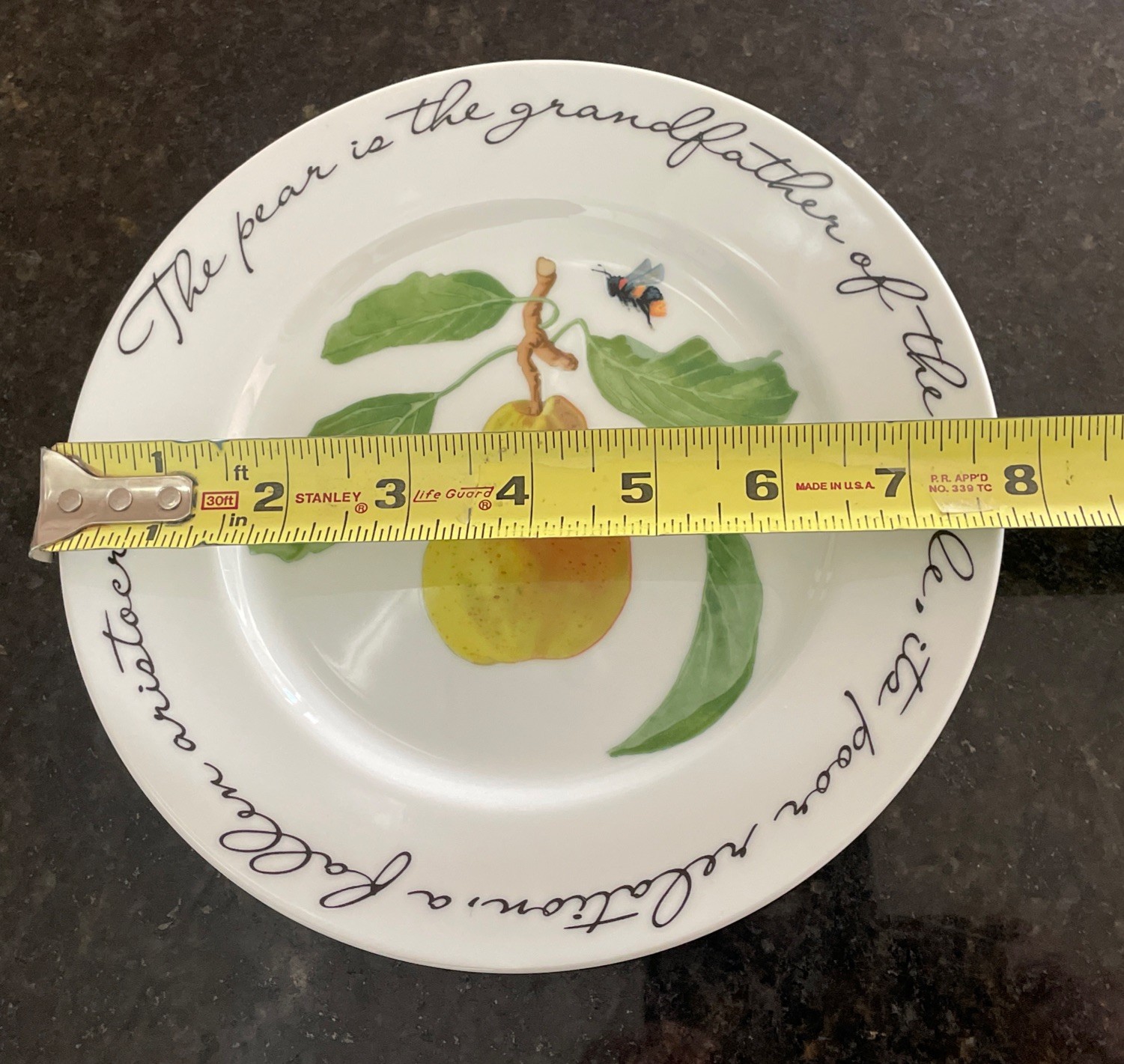 (4) Williams Sonoma Orchard Suite Dessert Plates~ 7.75″~Japan~ Vintage~Excellent