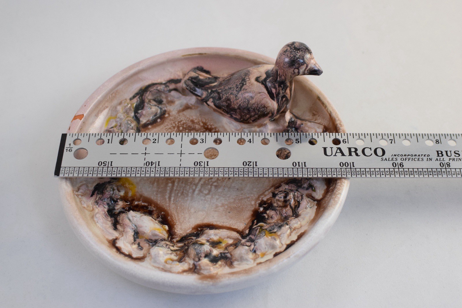 Iceland SA Pottery Sigurður Hákon Arnórsson Brutalist Bird Perched Lava 6” READ