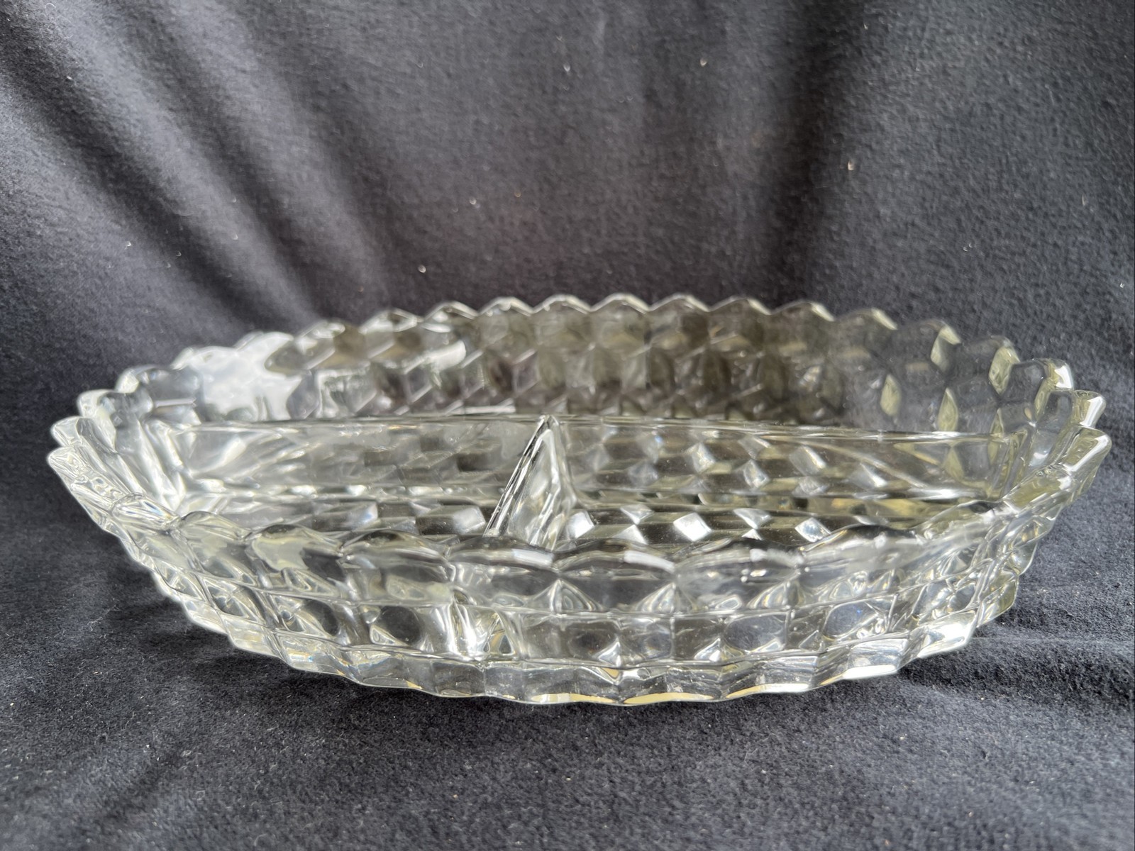 Fostoria Oval3-part Divided Relish Dish