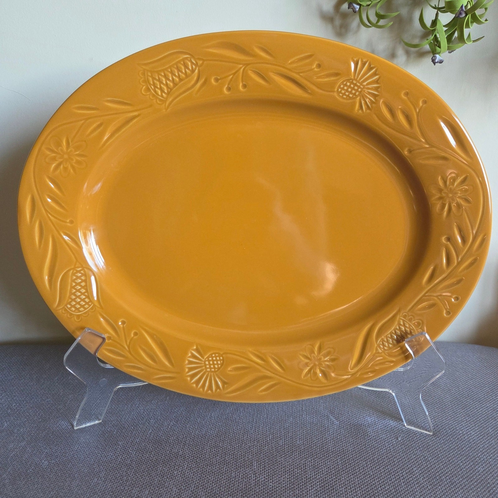 NEW Primitives By Kathy Lancaster Stoneware Platter Set Of 2 Dutch Server Tray
