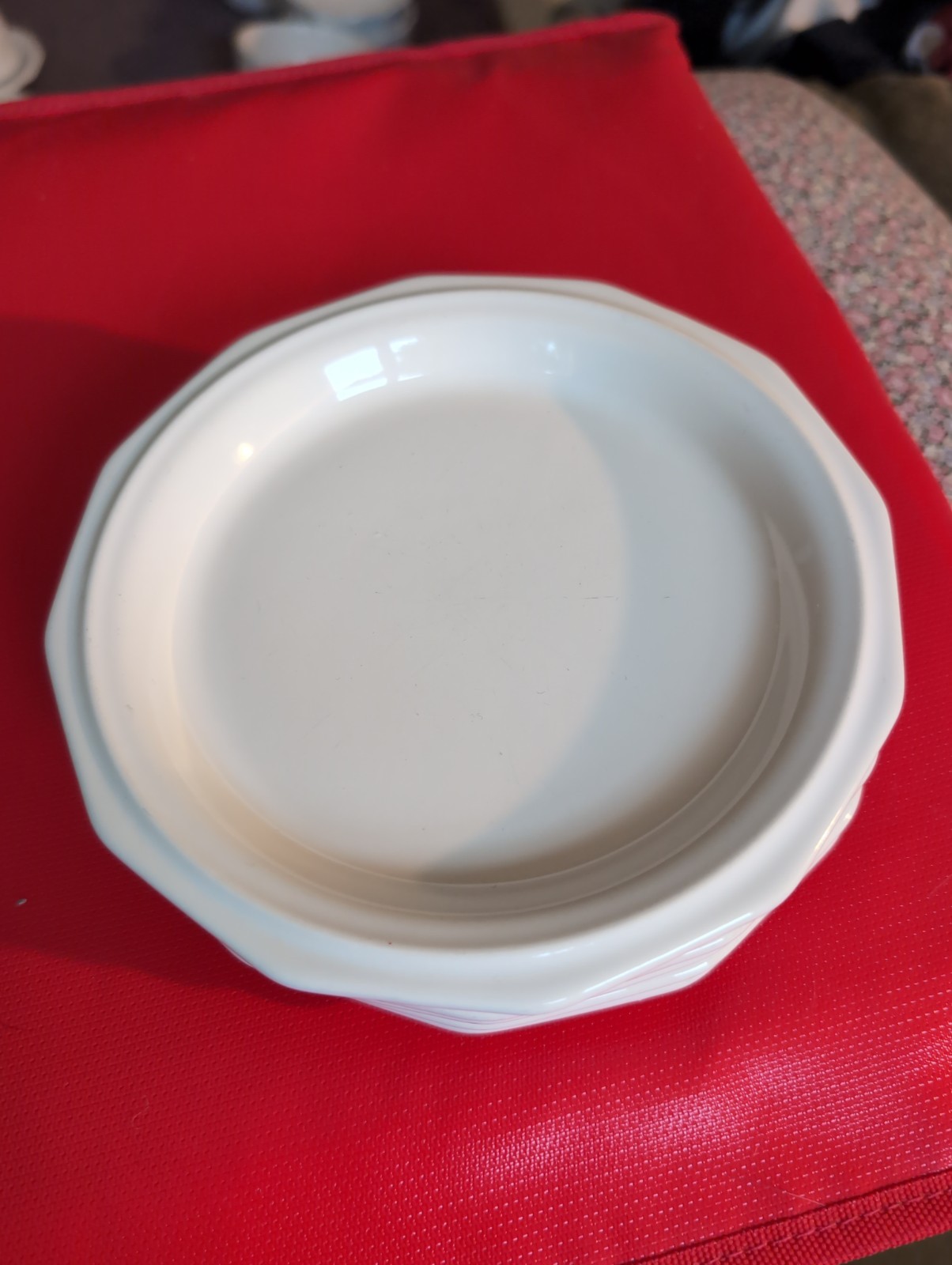 Vtg Pfaltzgraff Heritage White Stoneware Salad Plates Set of 5 USA 6.75″ 1963