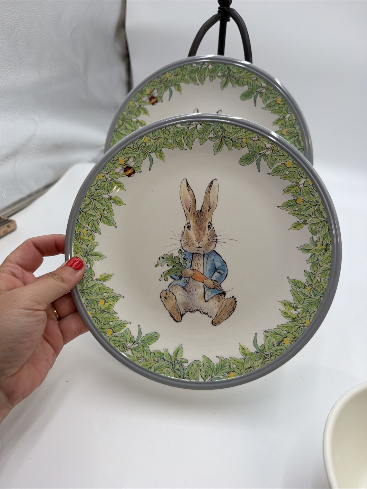 Williams Sonoma Beatrix Potter Easter Peter Rabbit 2 Piece Plate 1 Bowl 1 Cup