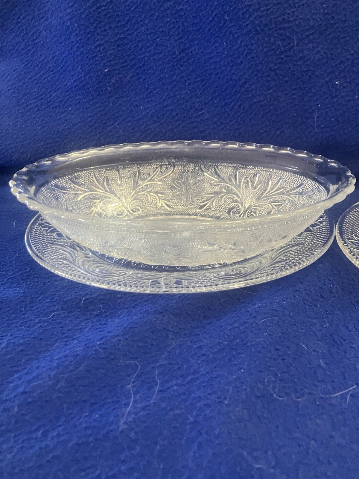 Tiara Exclusives Indiana Glass Snack & Serving Sandwich Glass – 4 Pieces, 1970s