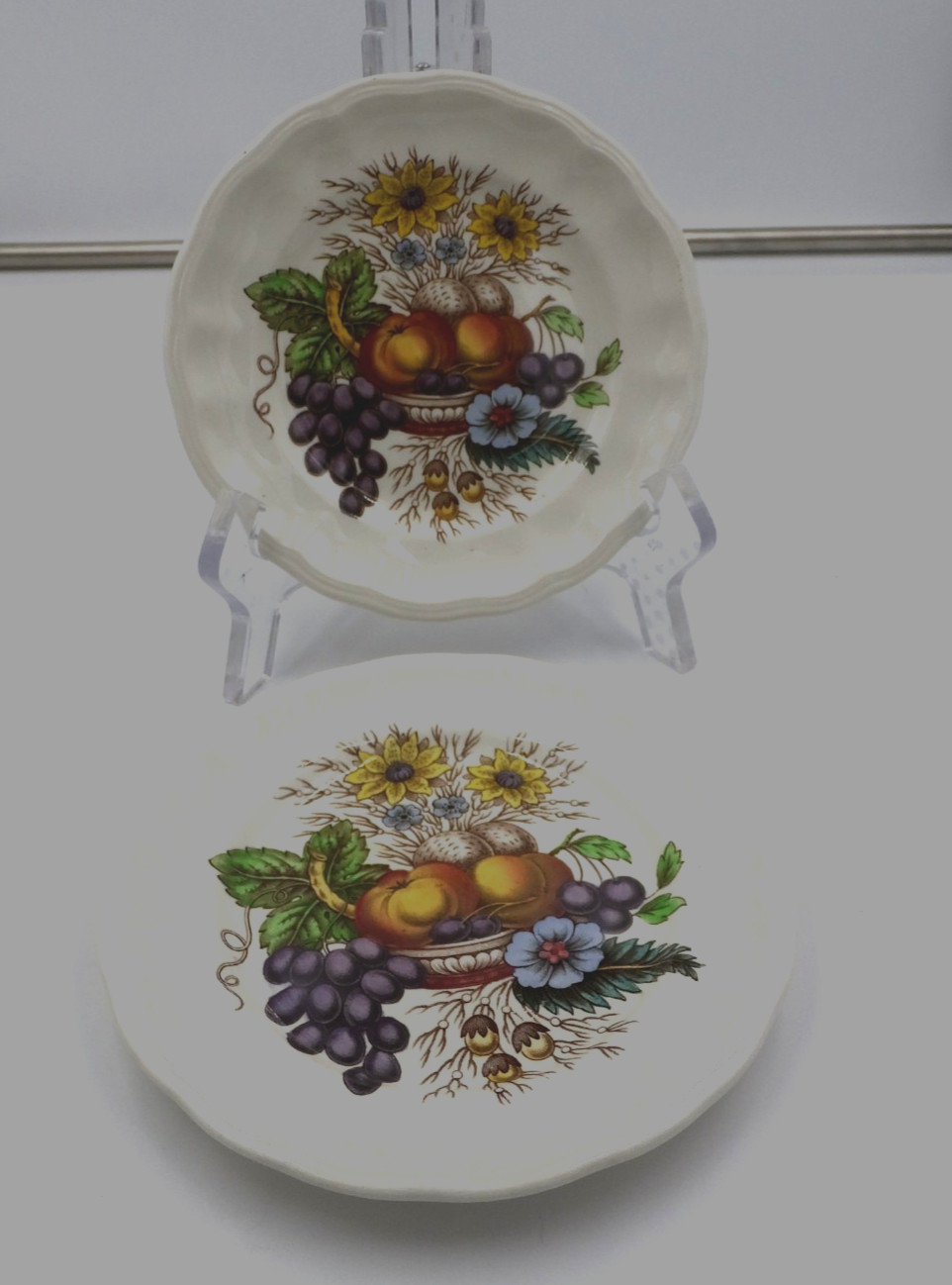 Spode England Reynolds Pattern Pair of Bread & Butter Plates 5 1/2 Inches