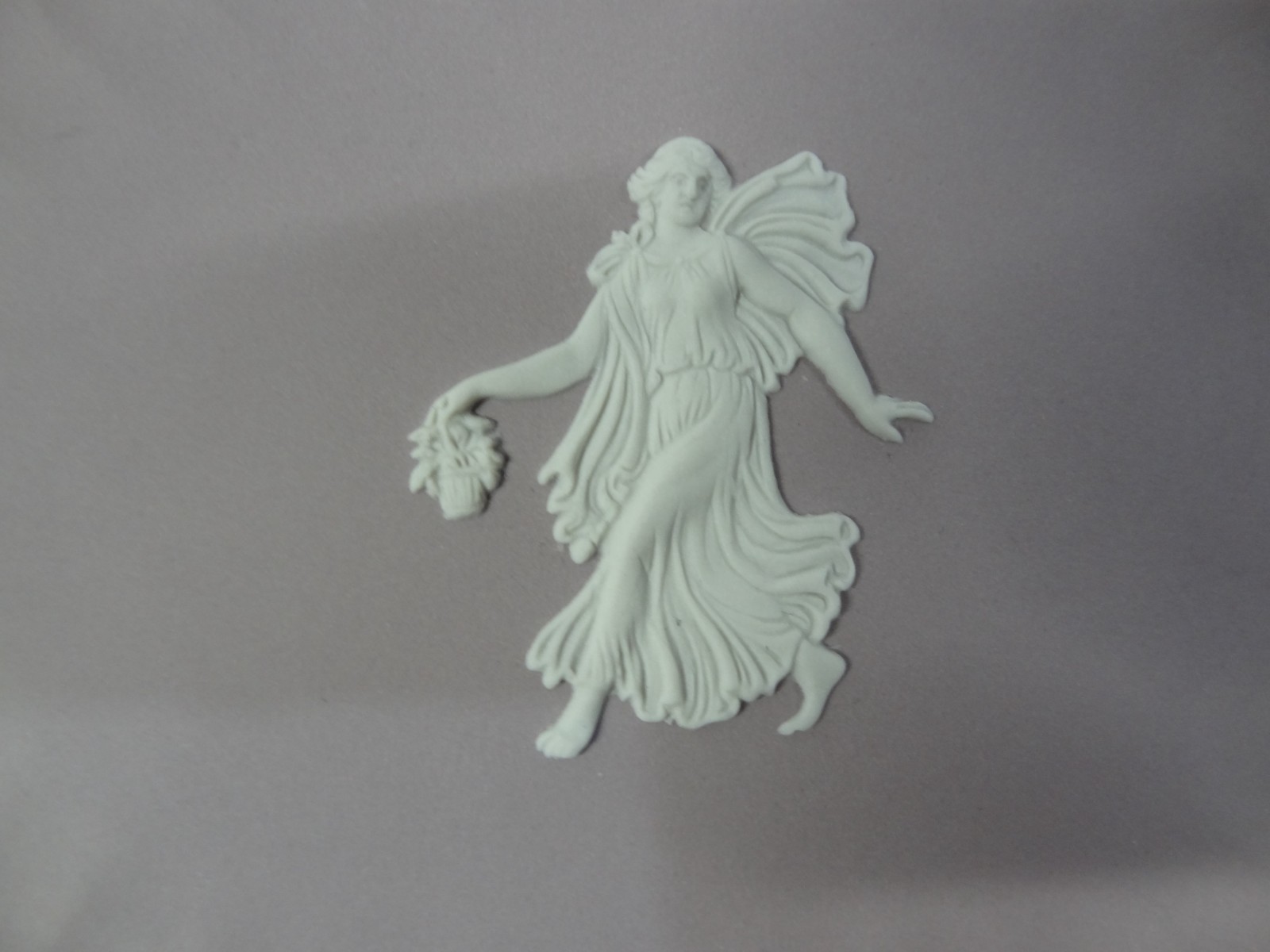Vintage Wedgwood Lavender Lilac Jasperware Dancing Hours Oval Pin Tray Plaque 7″