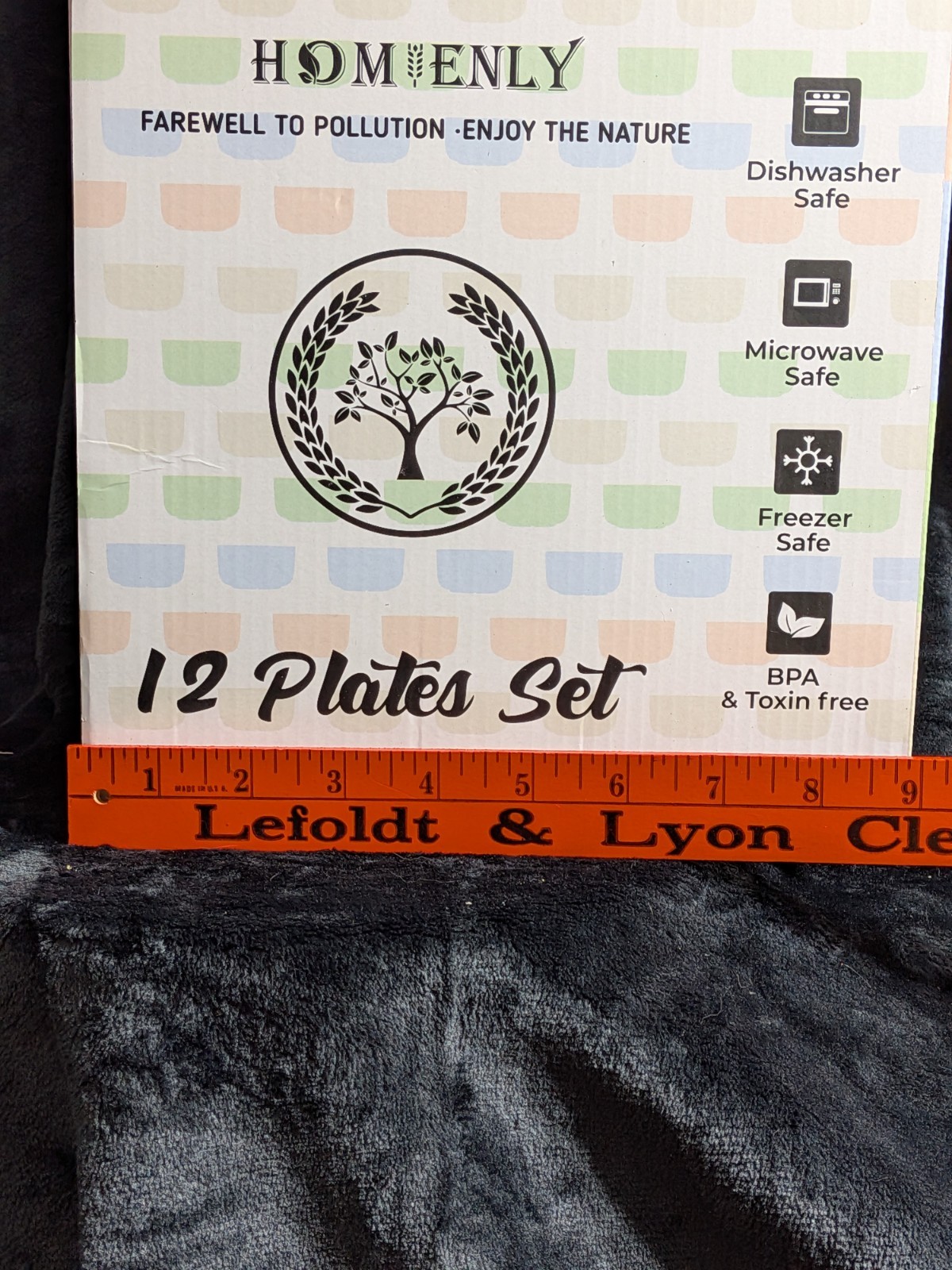 New Wheat Straw Plates-Homenly 12-Deep Dinner Plates, 9 In Grey, Dishwasher Safe