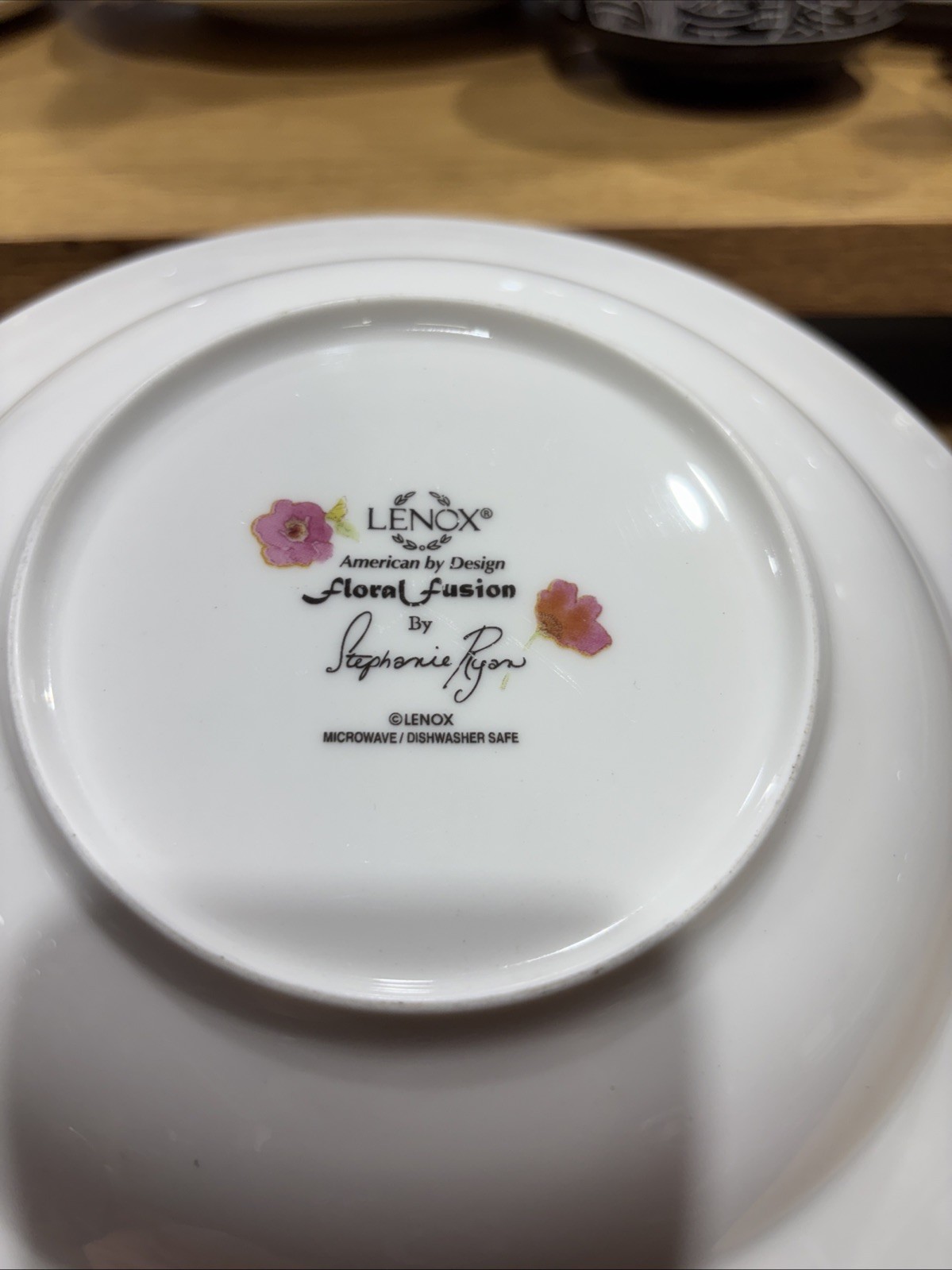 Lenox Floral Fusion by Stephanie Ryan Aqua Blue 9.5″ Serving Bowl