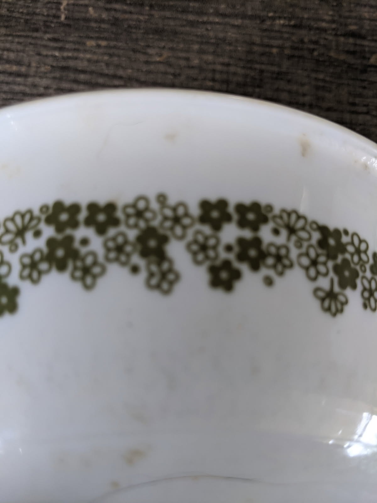 CORELLE SPRING BLOSSOM GREEN 6 & 1/4 INCH CEREAL BOWLS x4 PREOWNED MUST READ!!!!