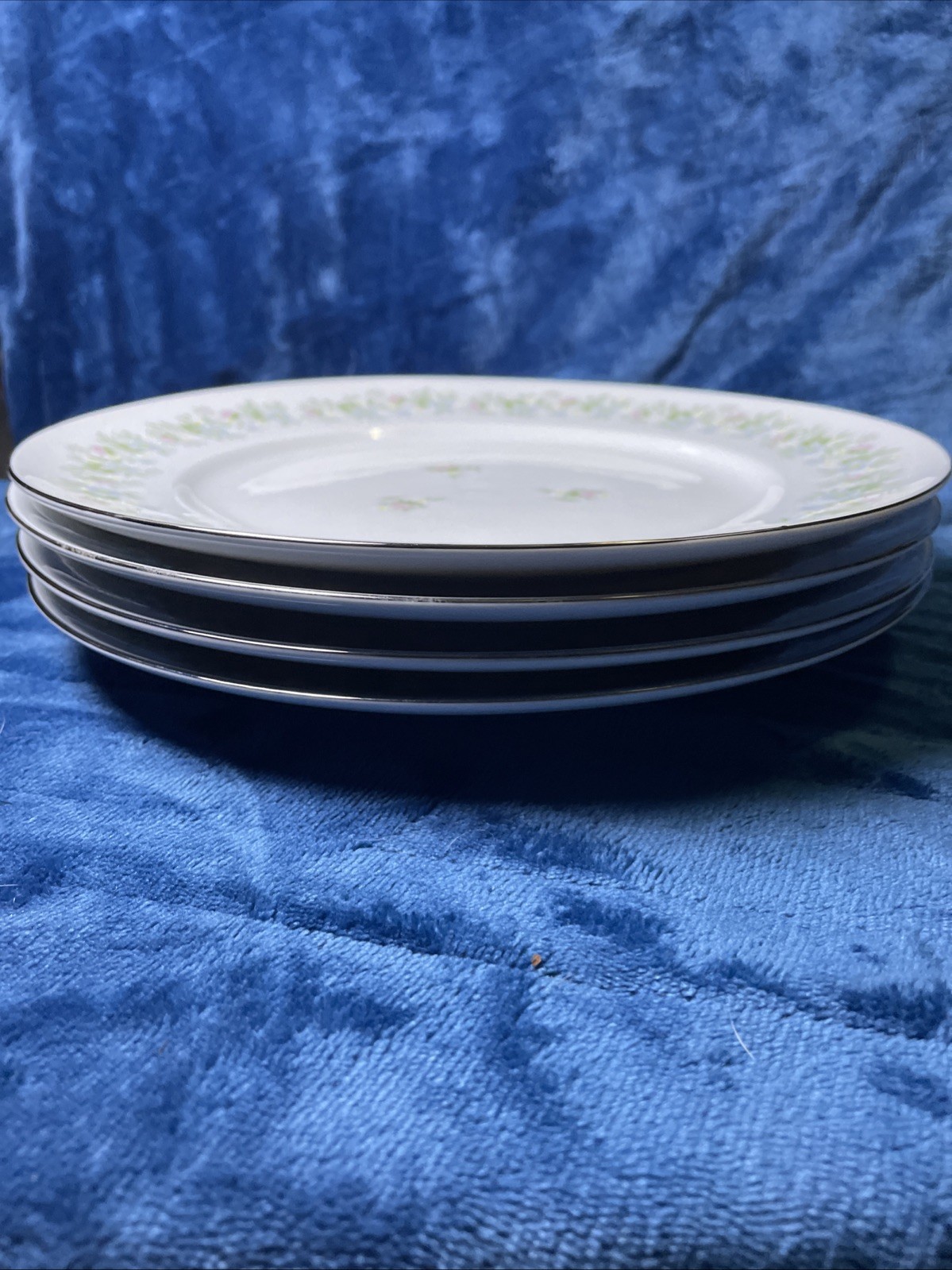 Johann Haviland Bavaria Germany “Forever Spring” Set of 4 DinnerPlates, 10”