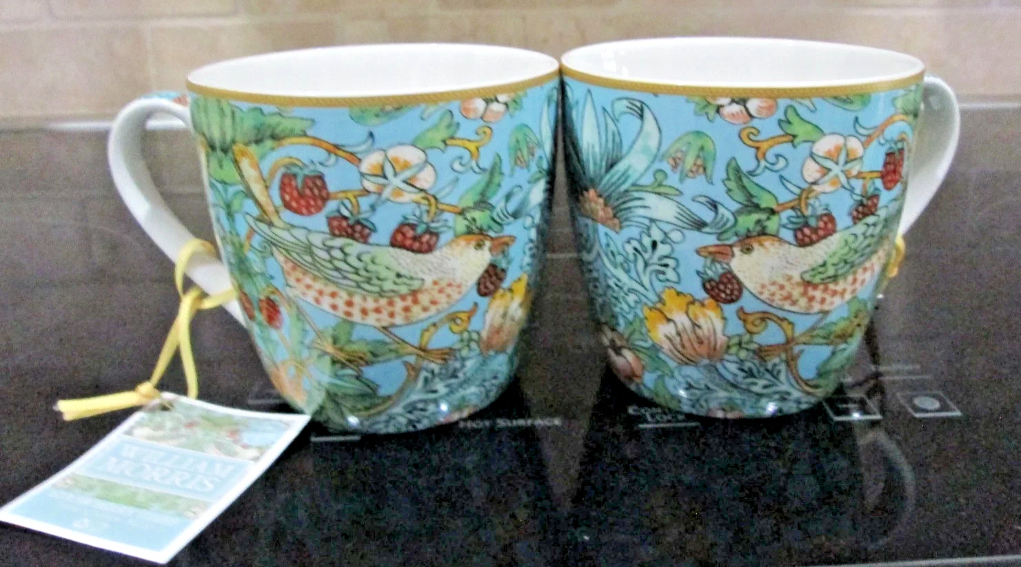 NEW! William Morris- Morris & Co STRAWBERRY THIEF- Coffee/Tea Mug Cup-CHOOSE QTY