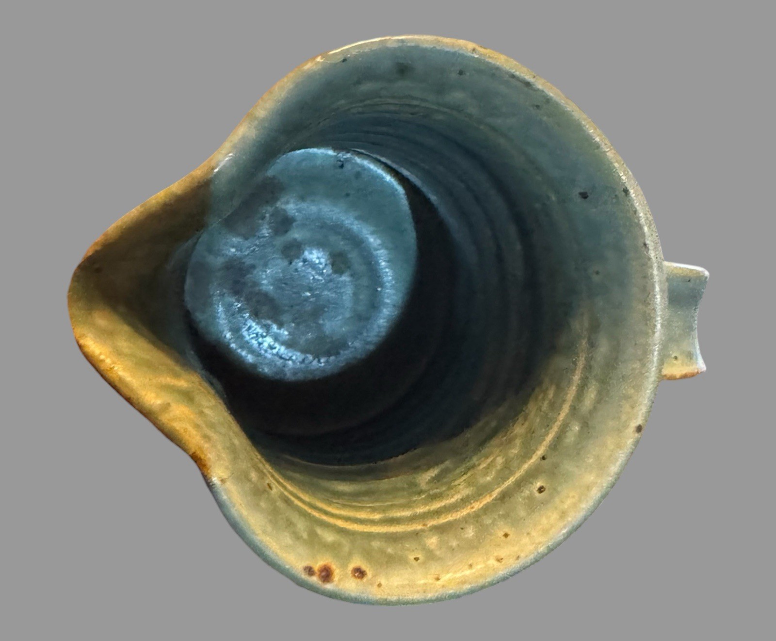 2008 Alfred University NY Art Pottery Miniature 4.25″ Handled Pitcher Creamer