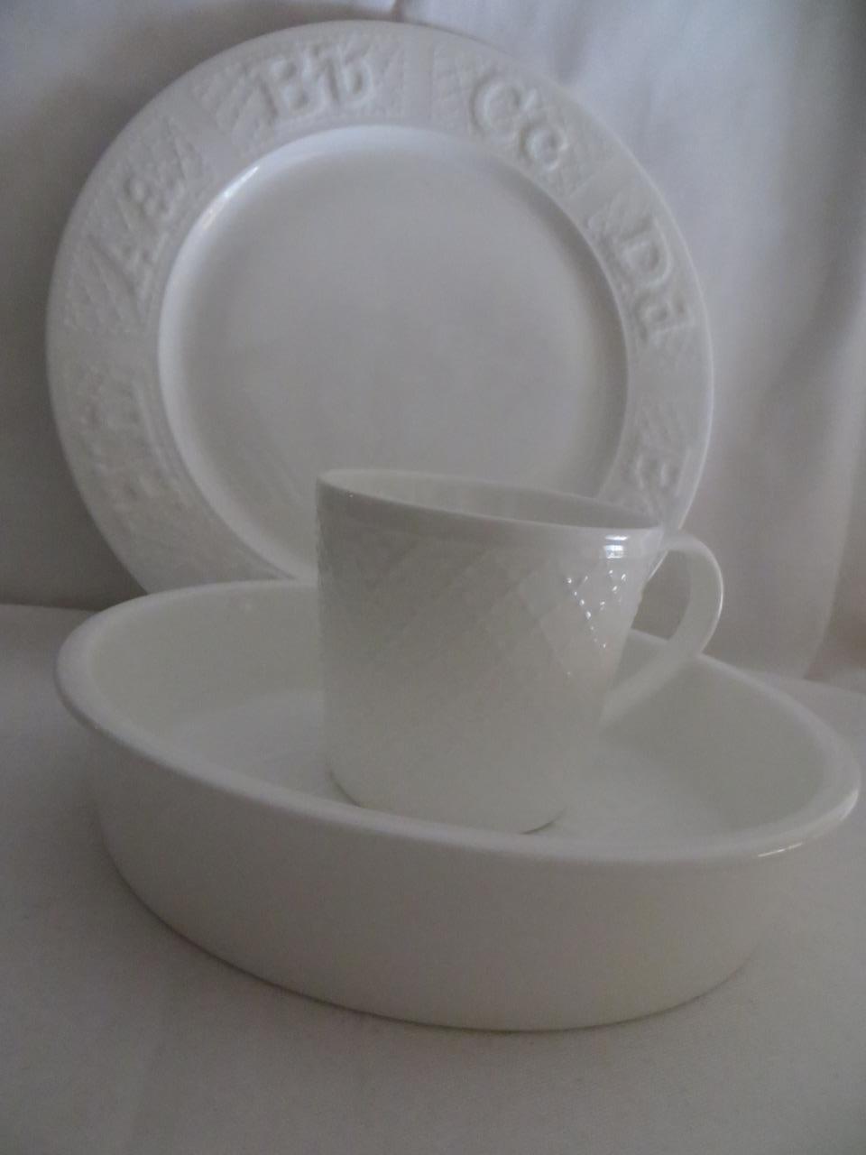 Ralph Lauren McKenzie Quilt Bone china 3P Child’s Children Dinnerware Set New