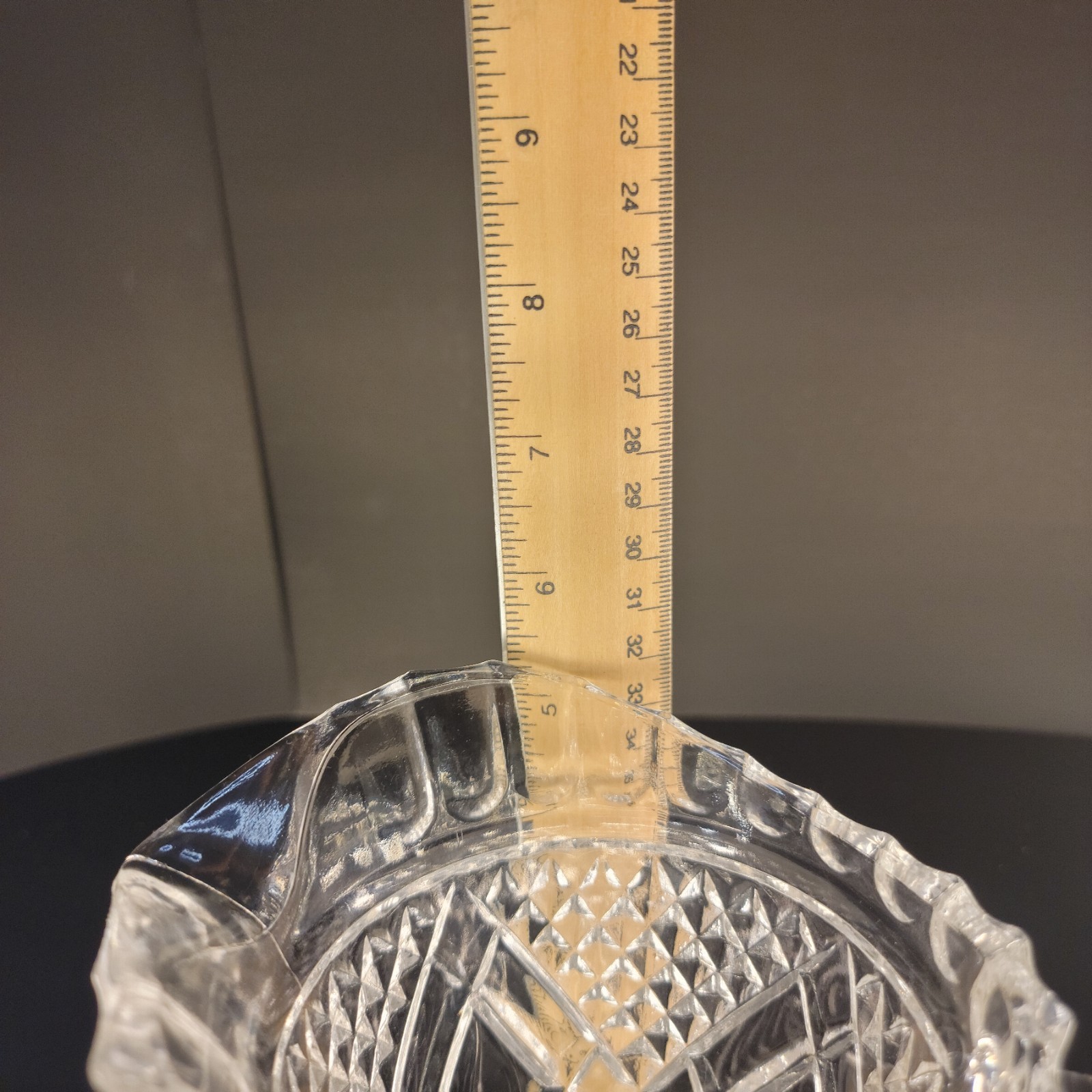 Vintage 1985 FTD Diamond Pattern Crystal Pitcher Creamer Pressed Glass 5.5”