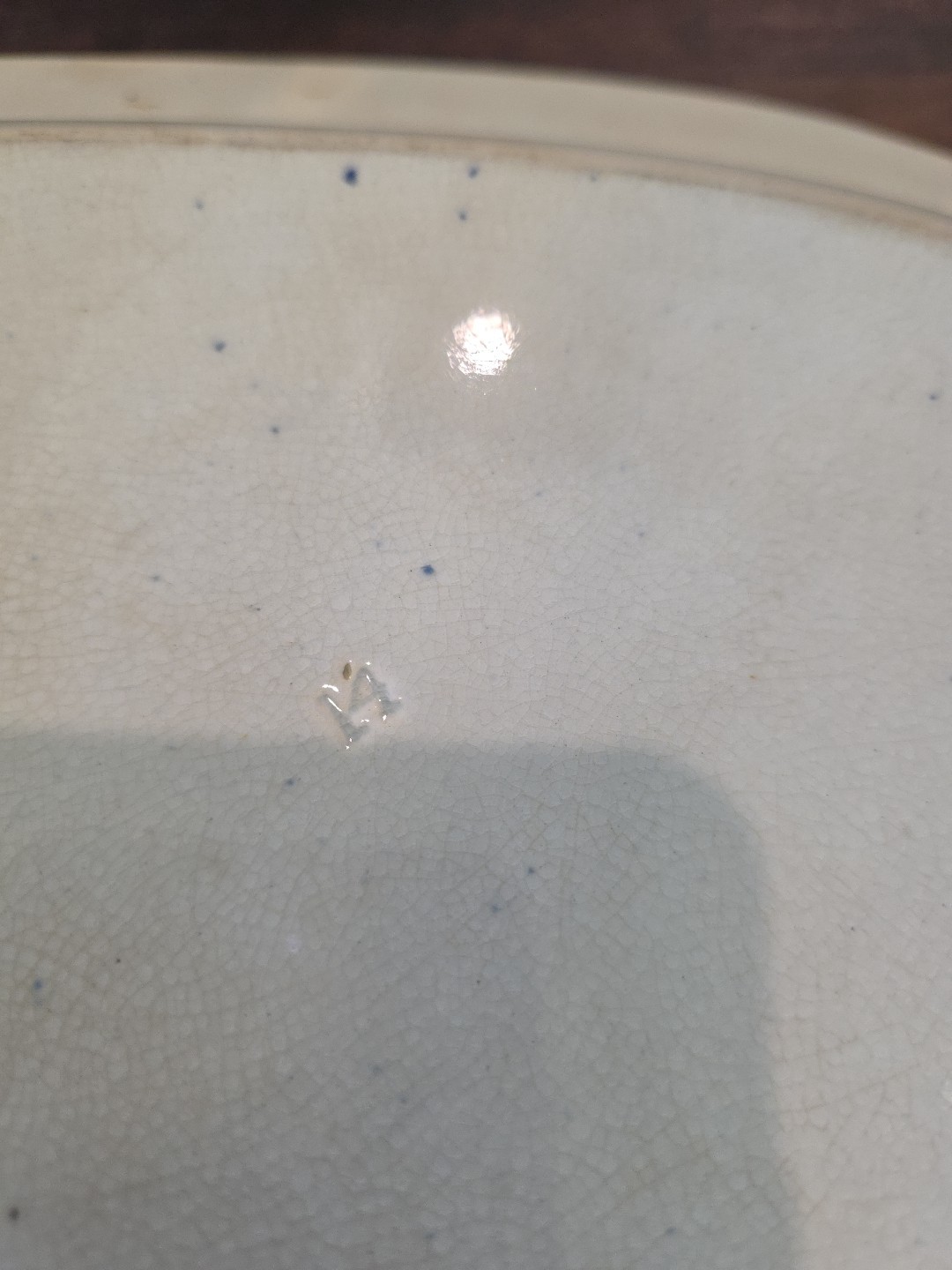 Blue Willow Oval 15.5 X 12.5In Oval Platter Very Old Plate imperfections