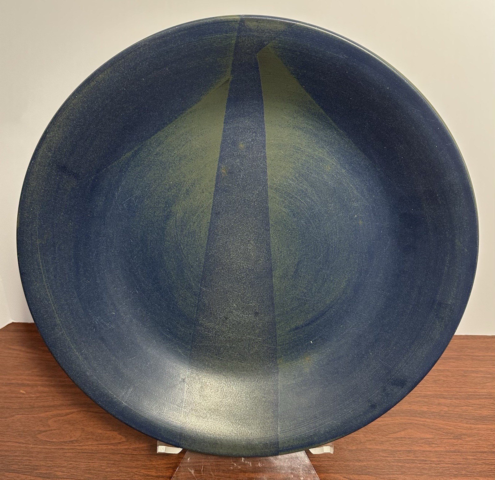 Vintage Iron Mountain Stoneware Nancy Lamb Patterson Roan Chop Plate Platter 13”