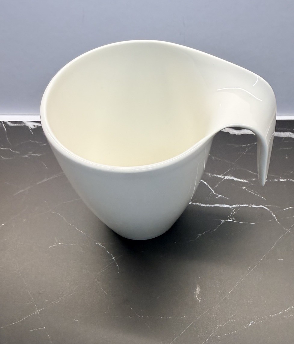 Villeroy & Boch Flow Series Coffee Mug 11.5 oz Prem White Porcelain German 1748