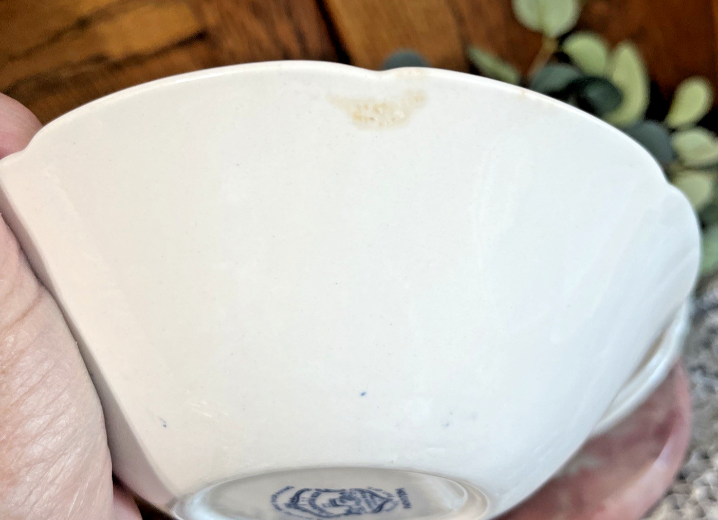 VTG Johnson Bros. England Windsor Ware Malvern Blue Coupe Cereal Bowl Set of (6)