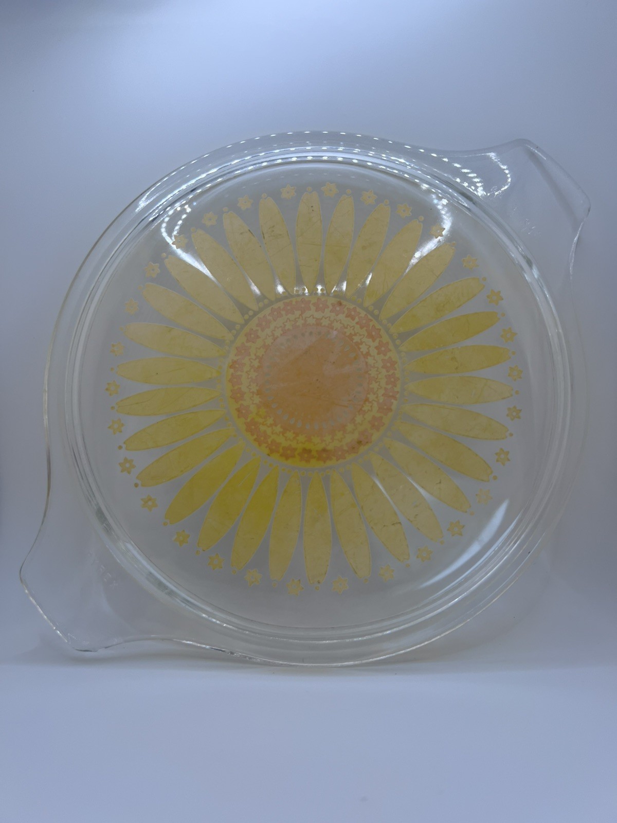 Vintage Pyrex 475 C Lid Sunflower 1970s Lid Only
