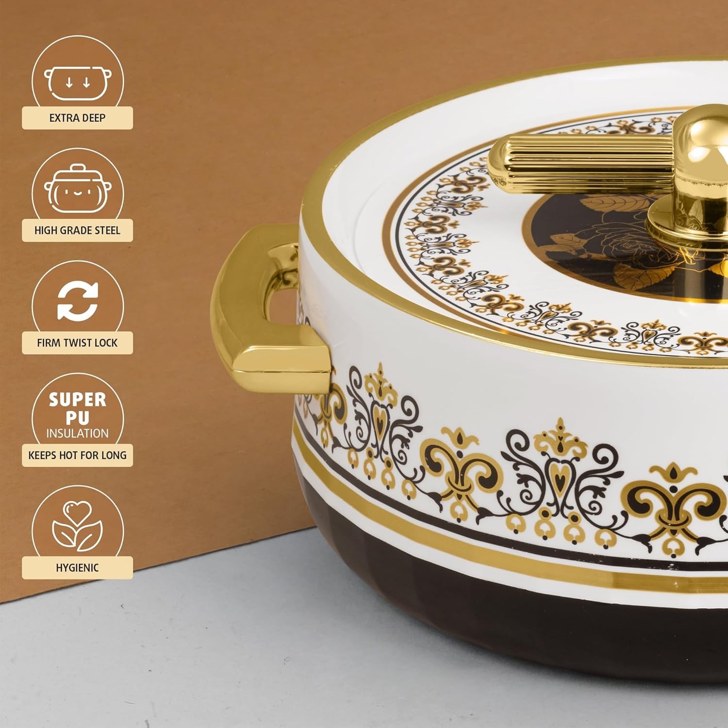 Casserole | Advanced PU Insulation | Royal Elegant Design Hot Pot 1700 ML