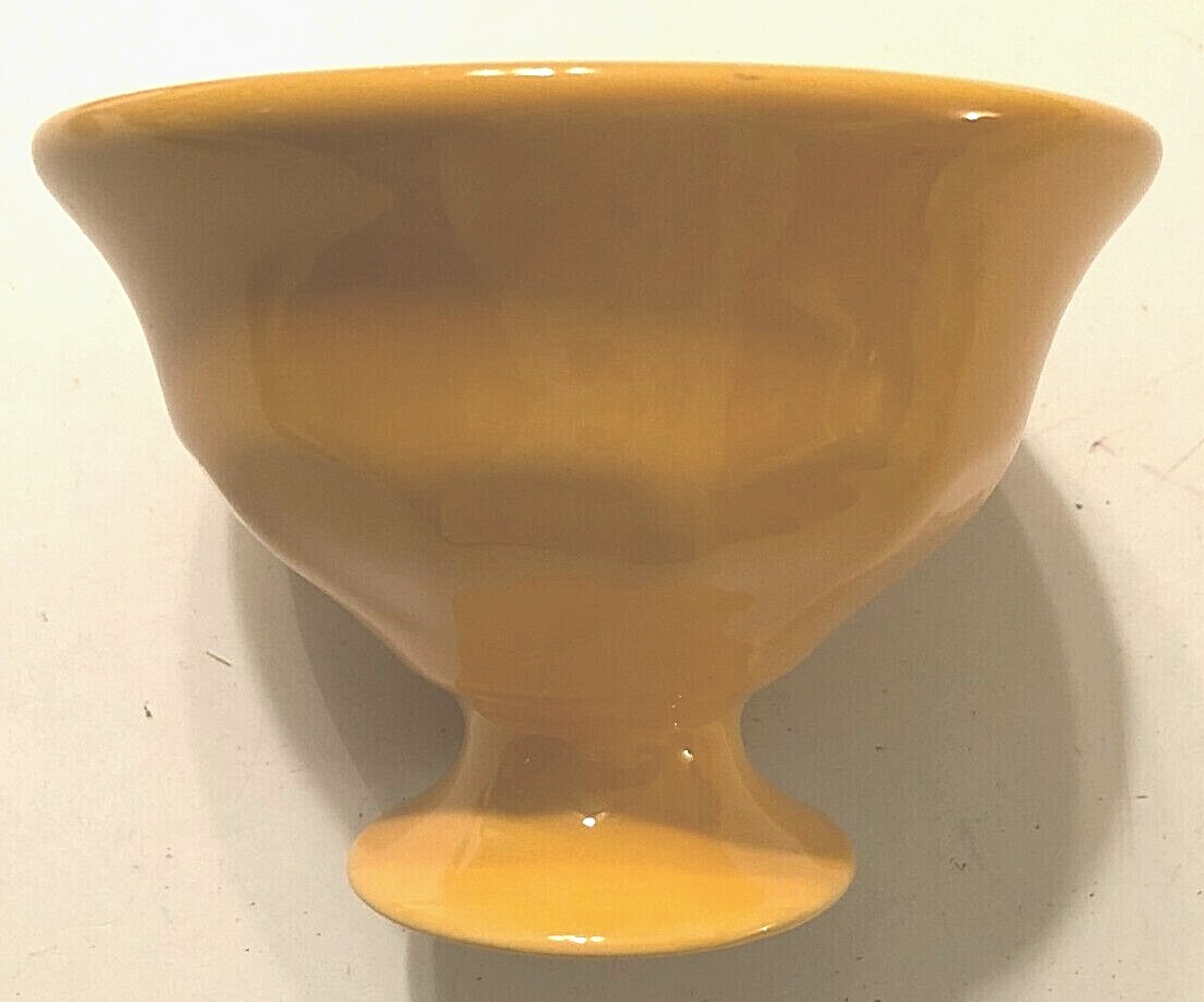 Set of 4 Ceramic Orange Green Pink Blue Cereal Dessert Glossy Stem Bowl