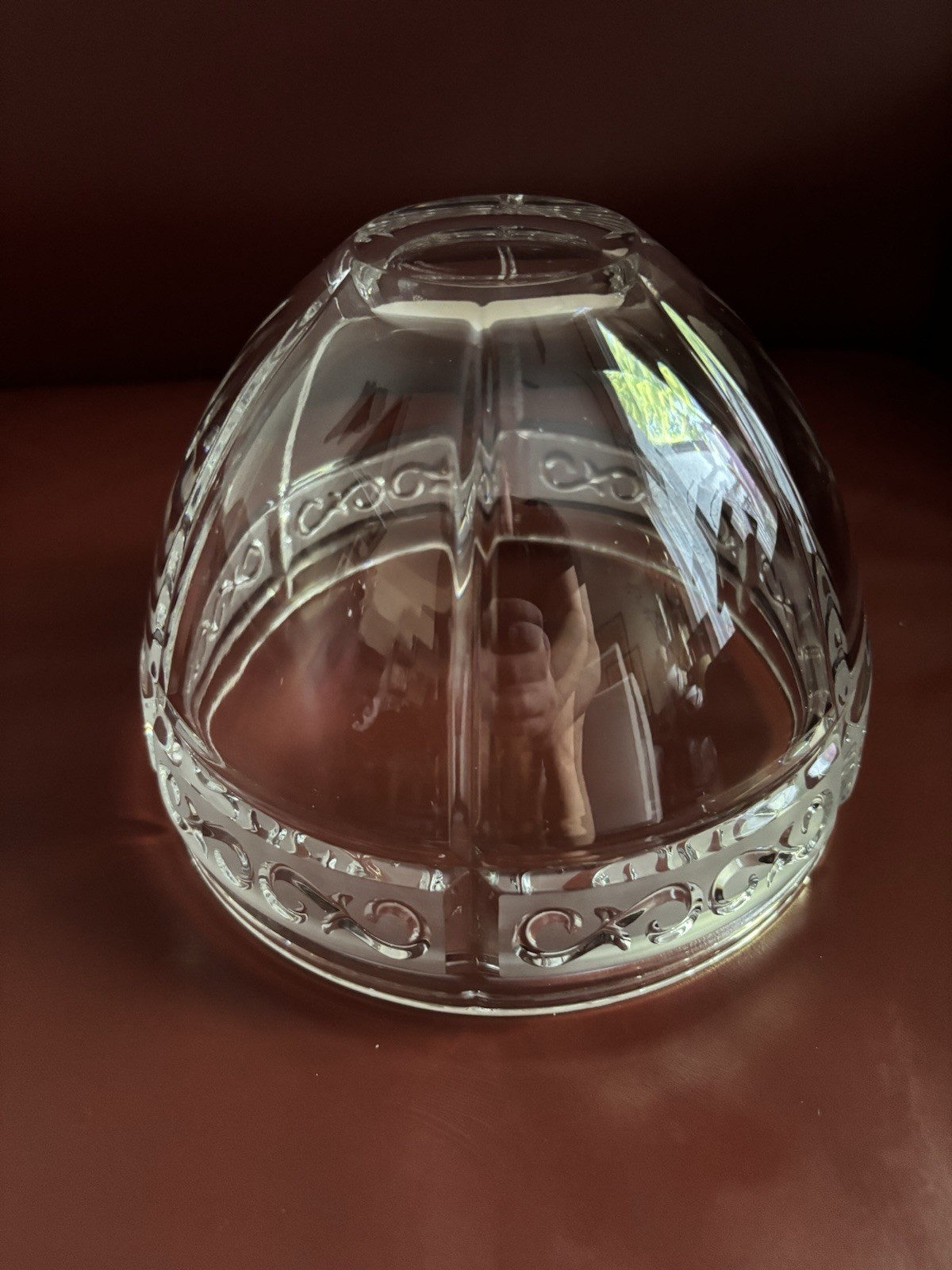 MARQUIS by Waterford Crystal Bowl 7.5″ x 6″ Frosted Details Art Deco