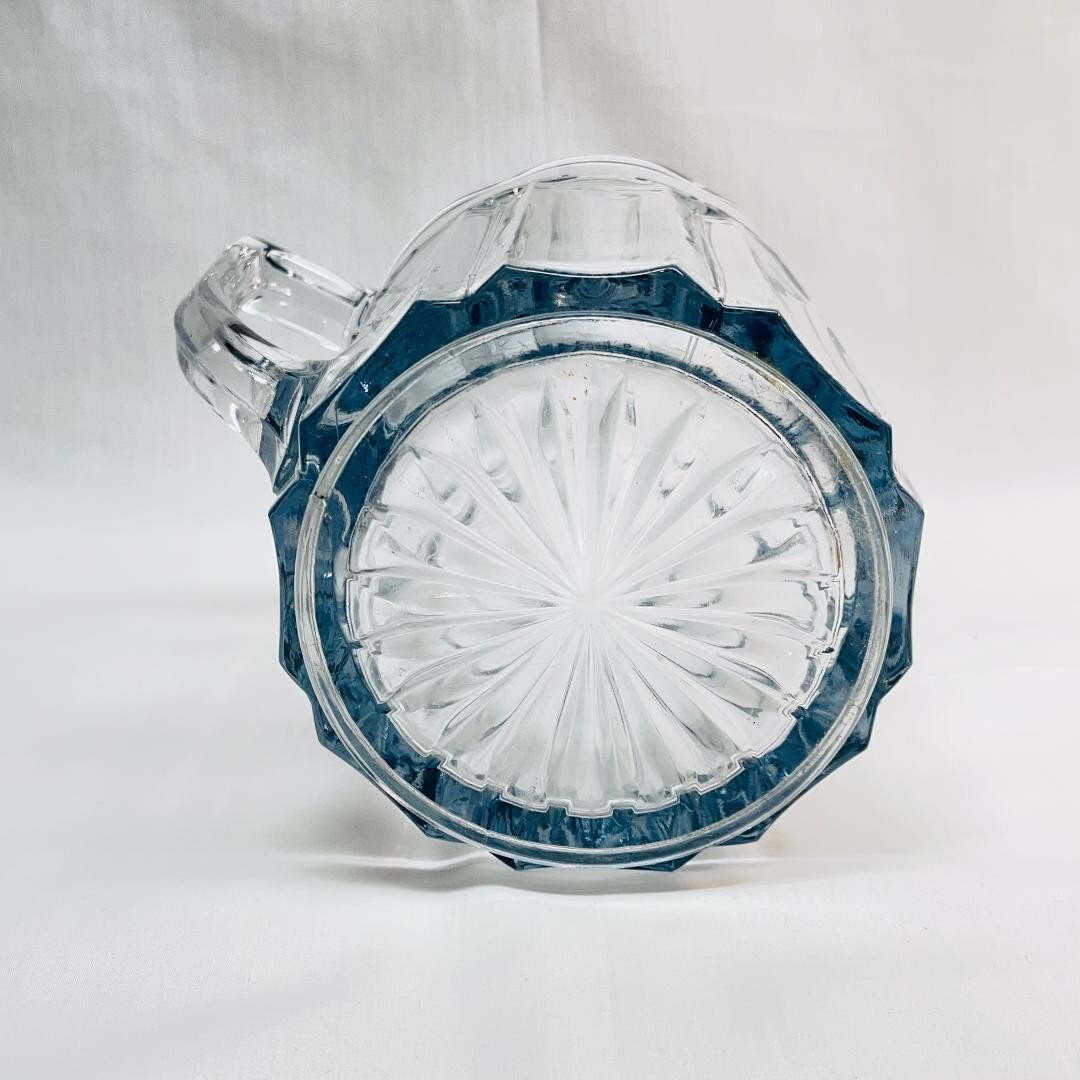 Vintage Elegant Heisey Pitcher Ice Lip Clear Marked 5 in W x 7 in L x 6 1/2 in H