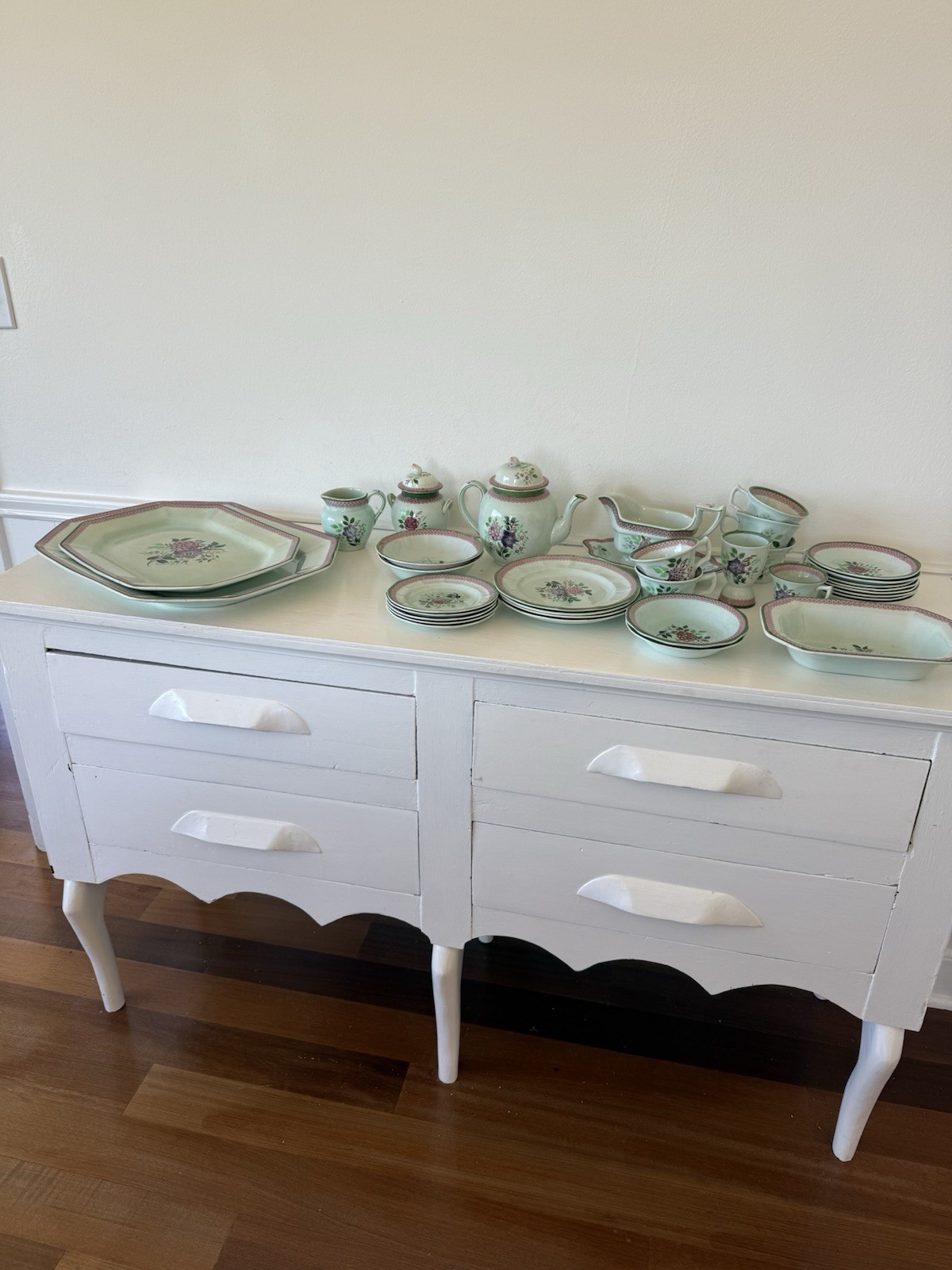 Adams Calyx Ware Mandalay Hand Painted Large Serving Collection
