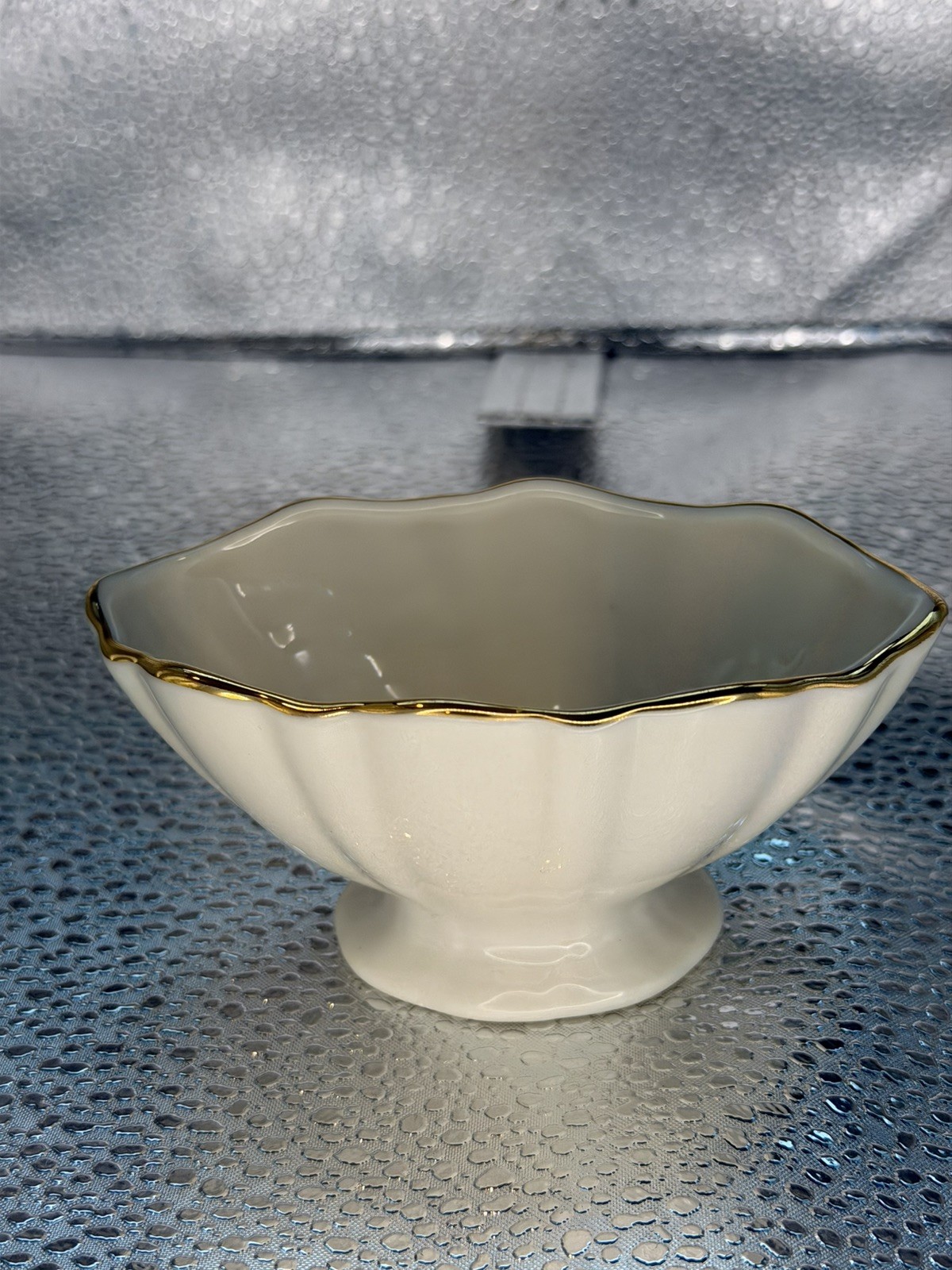 Lenox Symphony Oval Footed Small Bowl Candy /Nut Dish Gold Gilded Trim