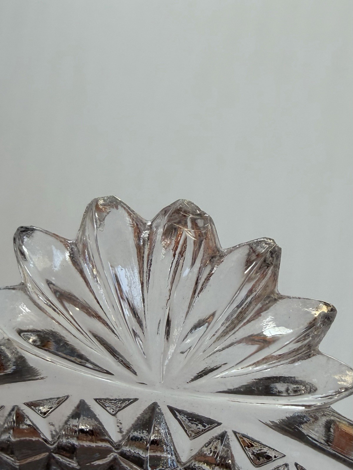 Vtg Heisey Plantation Pineapple Clear Glass Celery/ Butter Dish Oval 9.5x 4.25″