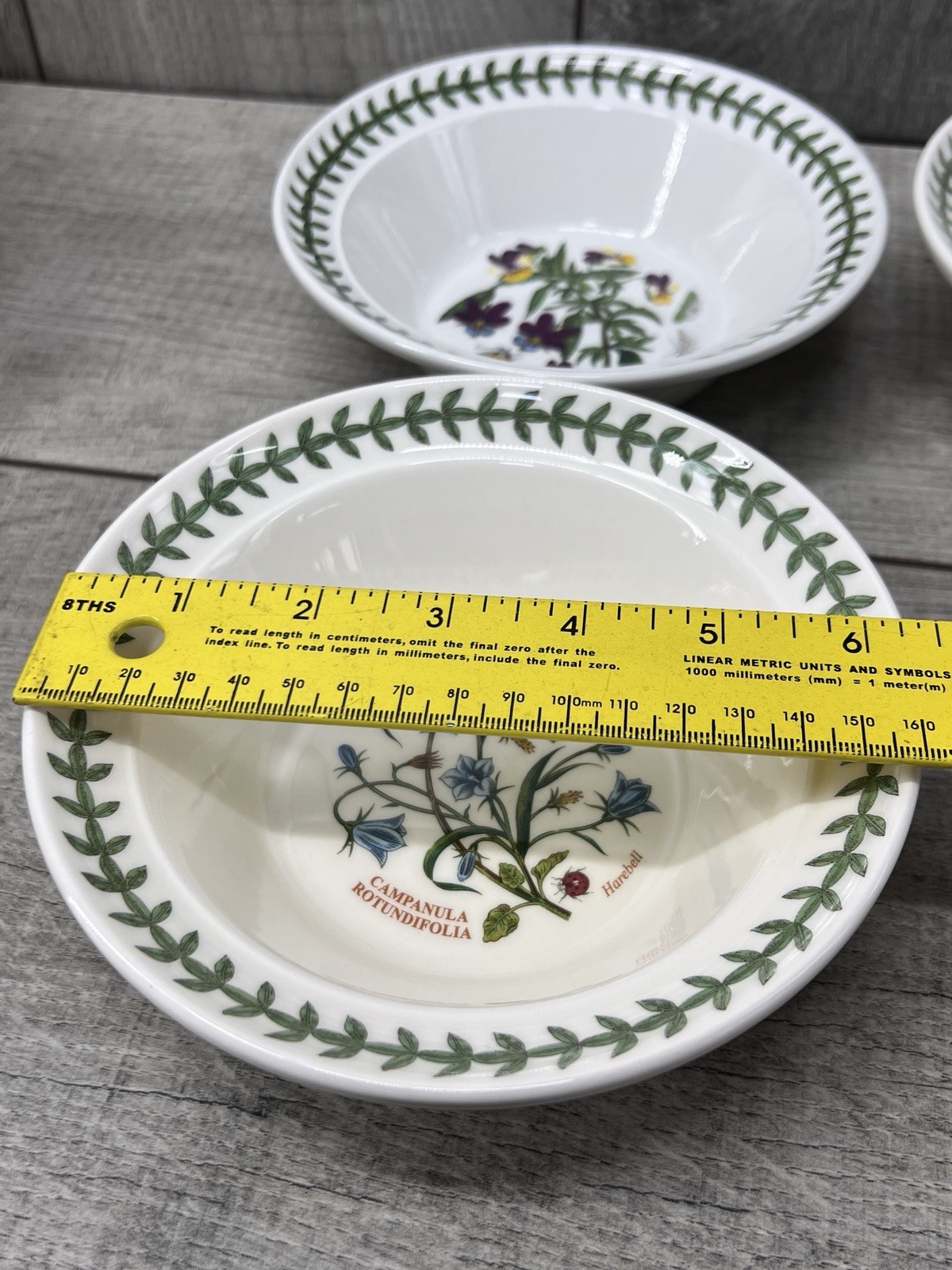 4 Portmeirion Botanic Garden Susan Williams-Ellis 6.5″ Soup Cereal Bowls England