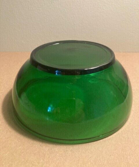 Vintage Anchor Hocking Popcorn Bowl Forest Green 5 1/4″ D x 2 1/4″ H