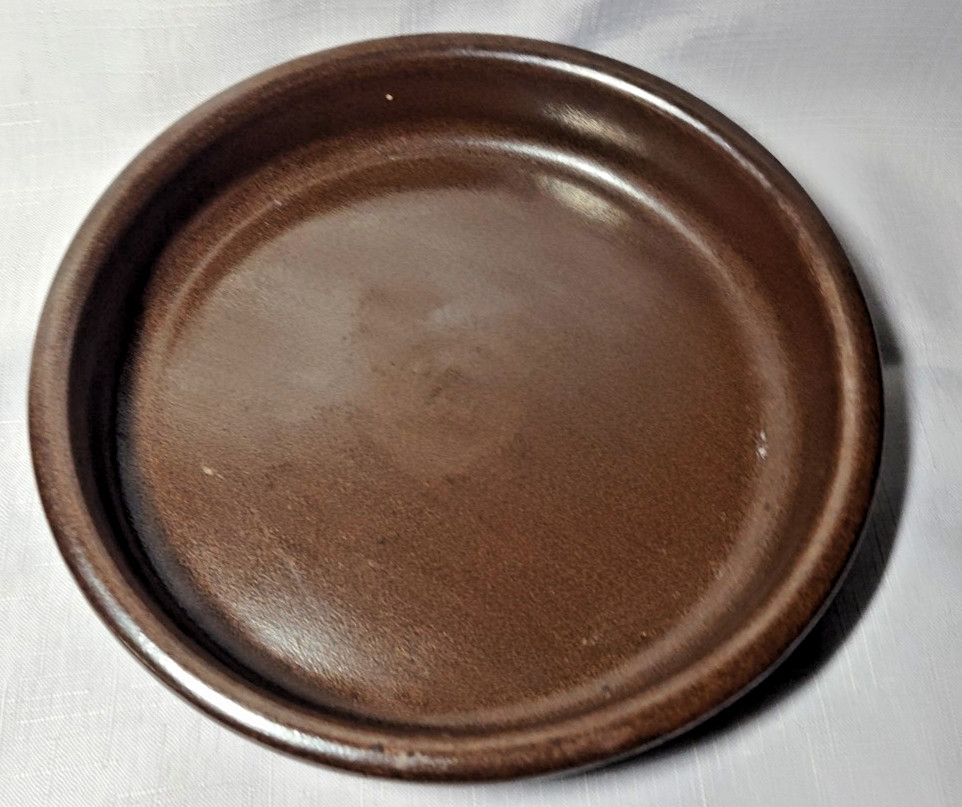 Vintage 9 in Baking Dish Eslau Brown Stoneware Denmark Tue Poulsen