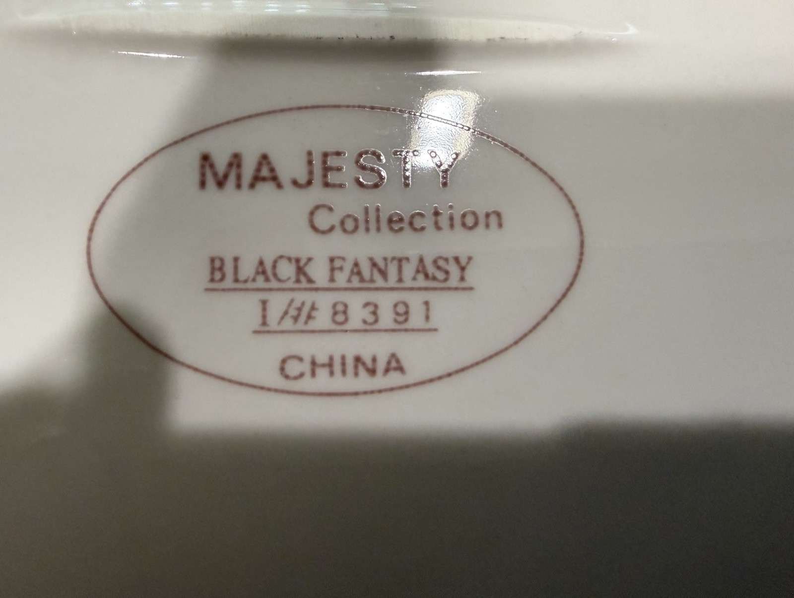 Majesty Black Fantasy China Dinner Service Set 59 Pieces