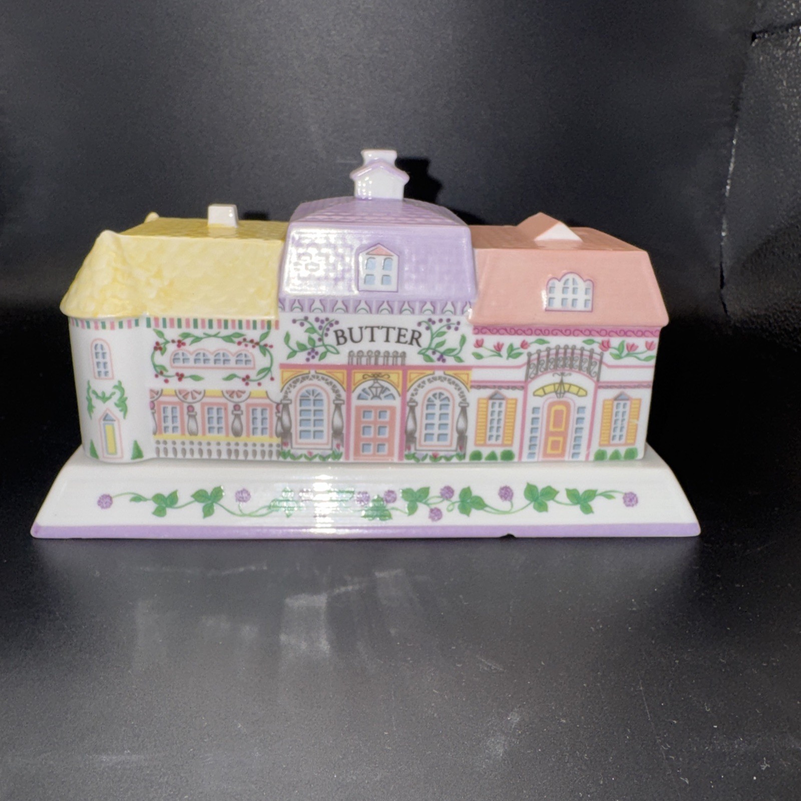Lenox 1994 Spice Village Butter Dish Design Fine Porcelain *See Pics For Callout