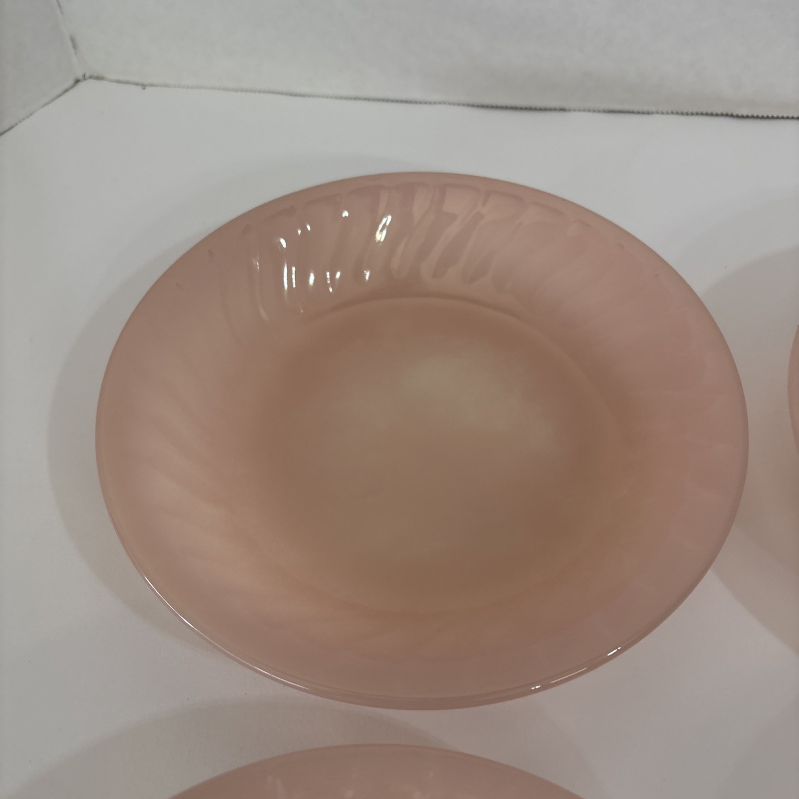 Vintage Fire King Pink Swirl Round Bowl 7 1/2” inch Set Of 4 Color Varies