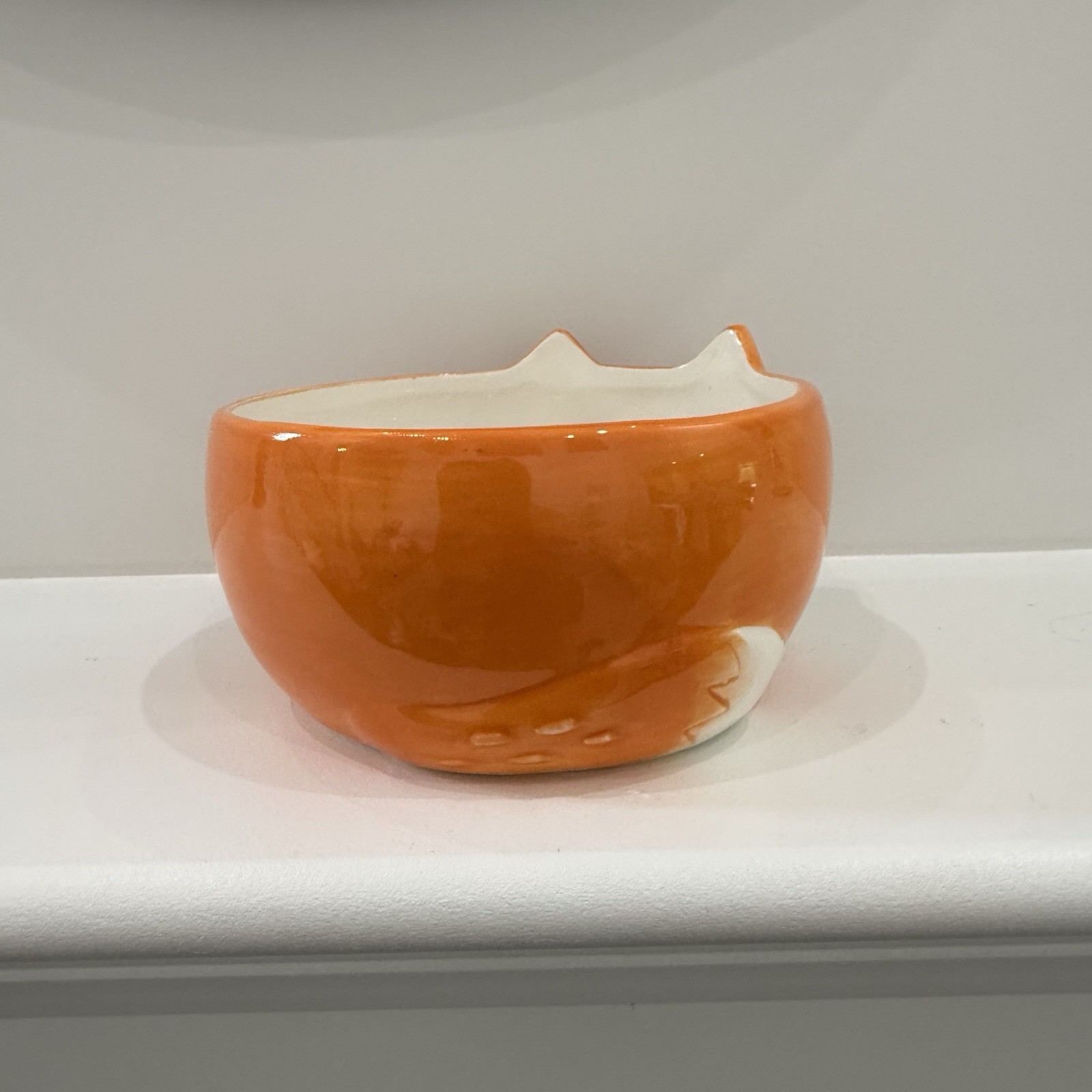 Classic Earthenware Ceramic Red Fox Cereal Soup Bowl