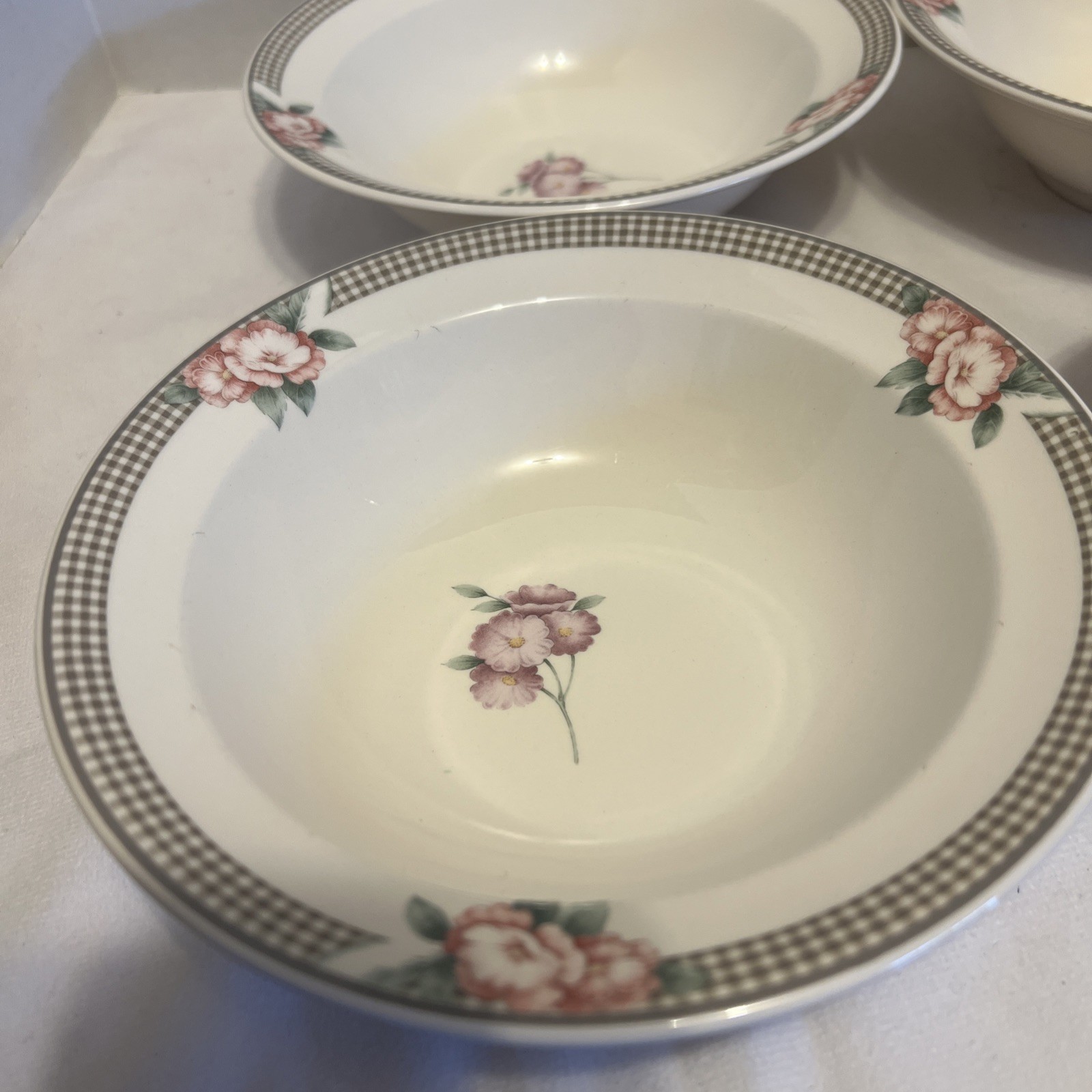 4 Noritake Keltcraft Ireland Terrace Cafe 7″ cereal soup bowls vintage 1994-1997